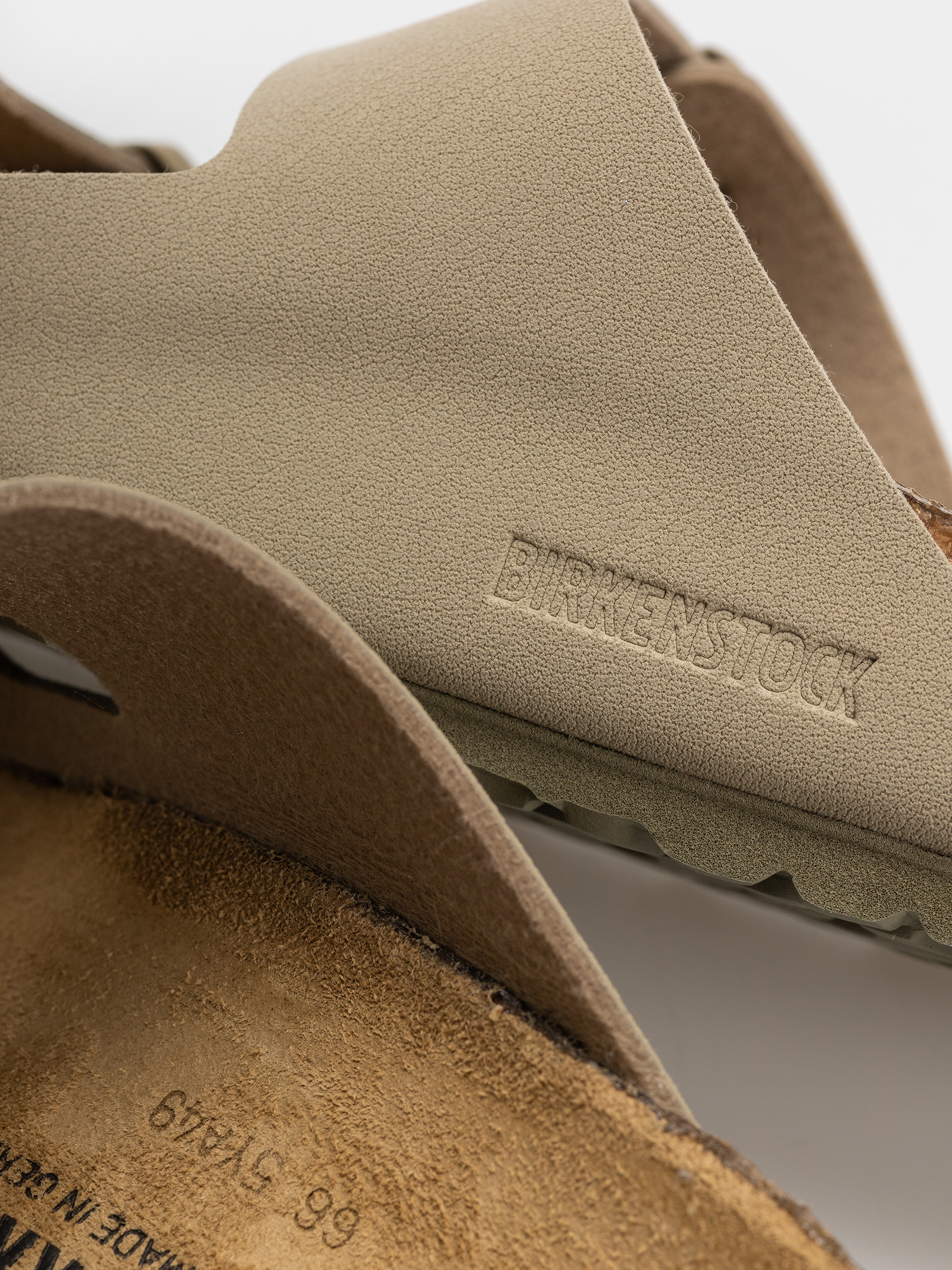 Birkenstock Arizona Birko Flor Regular Flip Flops (faded khaki)