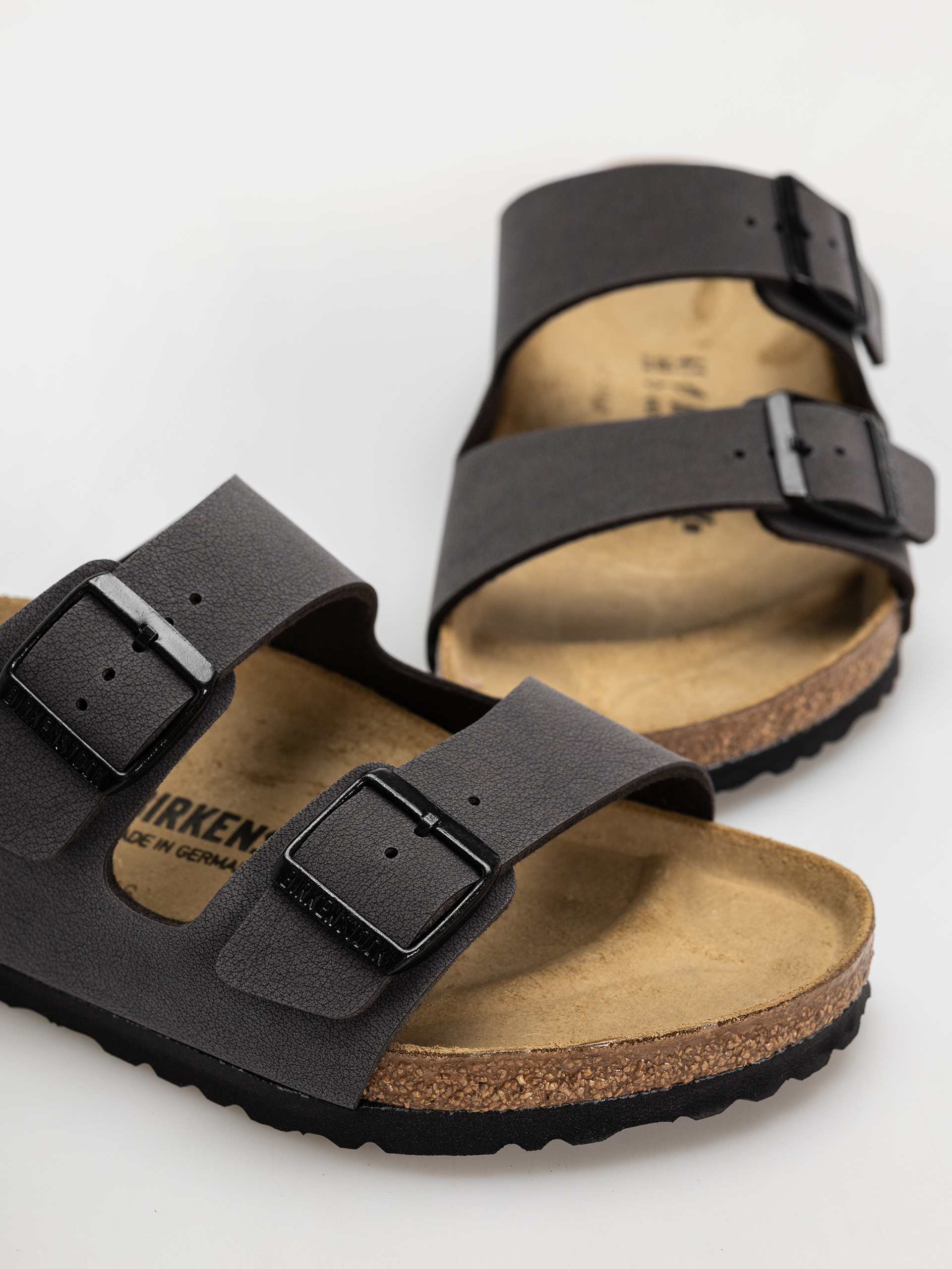 Birkenstock Arizona Birkibuc Regular Flip-flops (velvet gray/black)