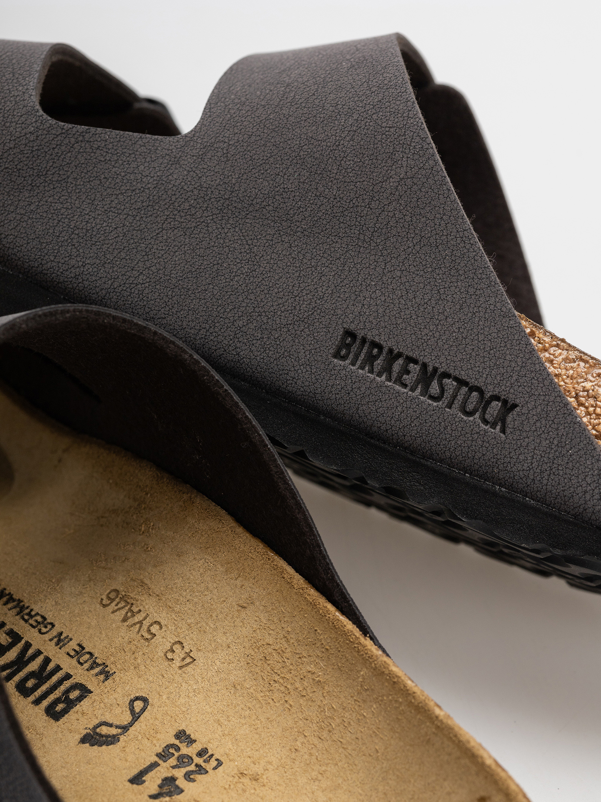 Birkenstock Arizona Birkibuc Regular Flip-flops (velvet gray/black)