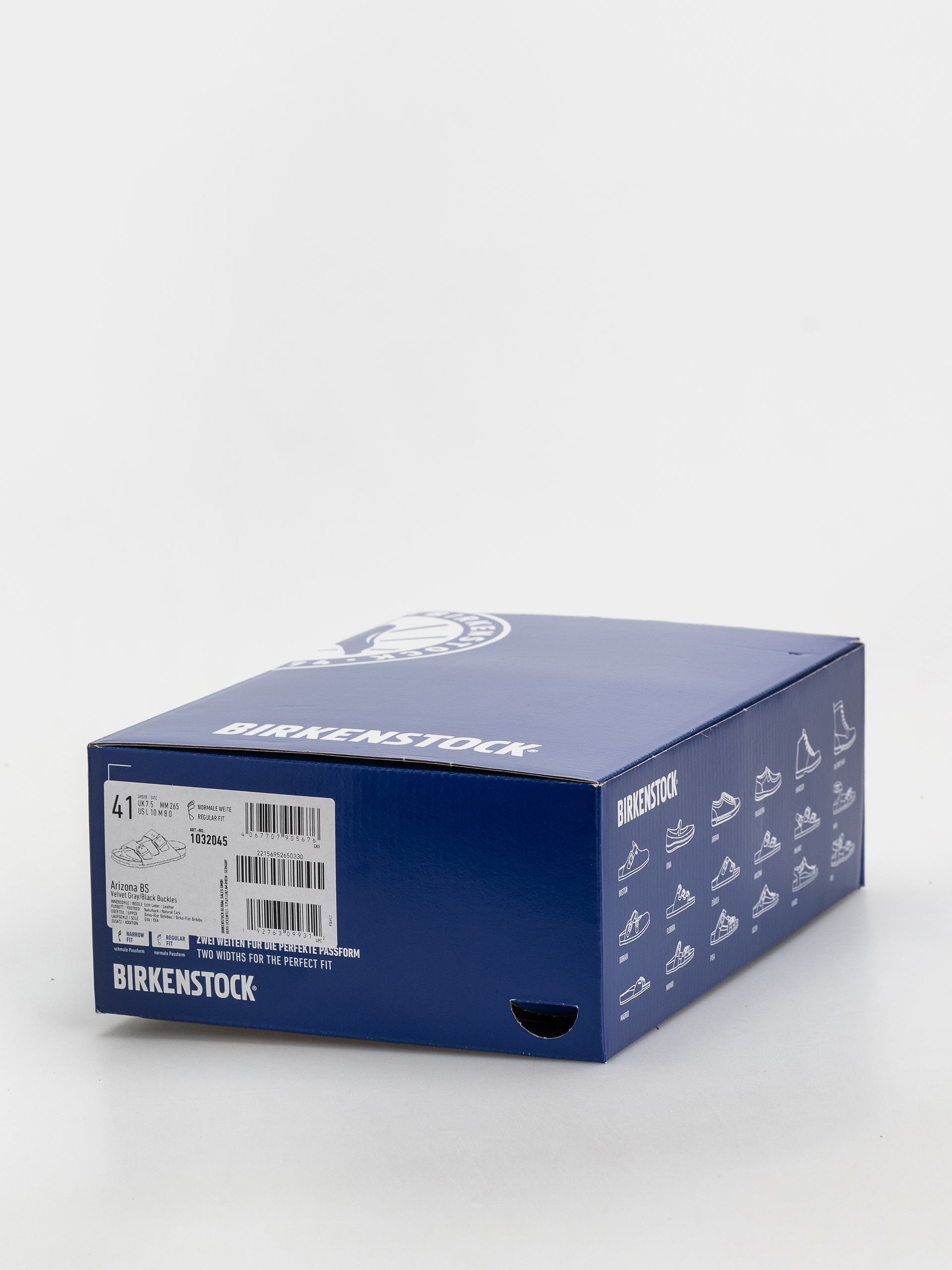 Birkenstock Arizona Birkibuc Regular Flip Flops (velvet gray/black)
