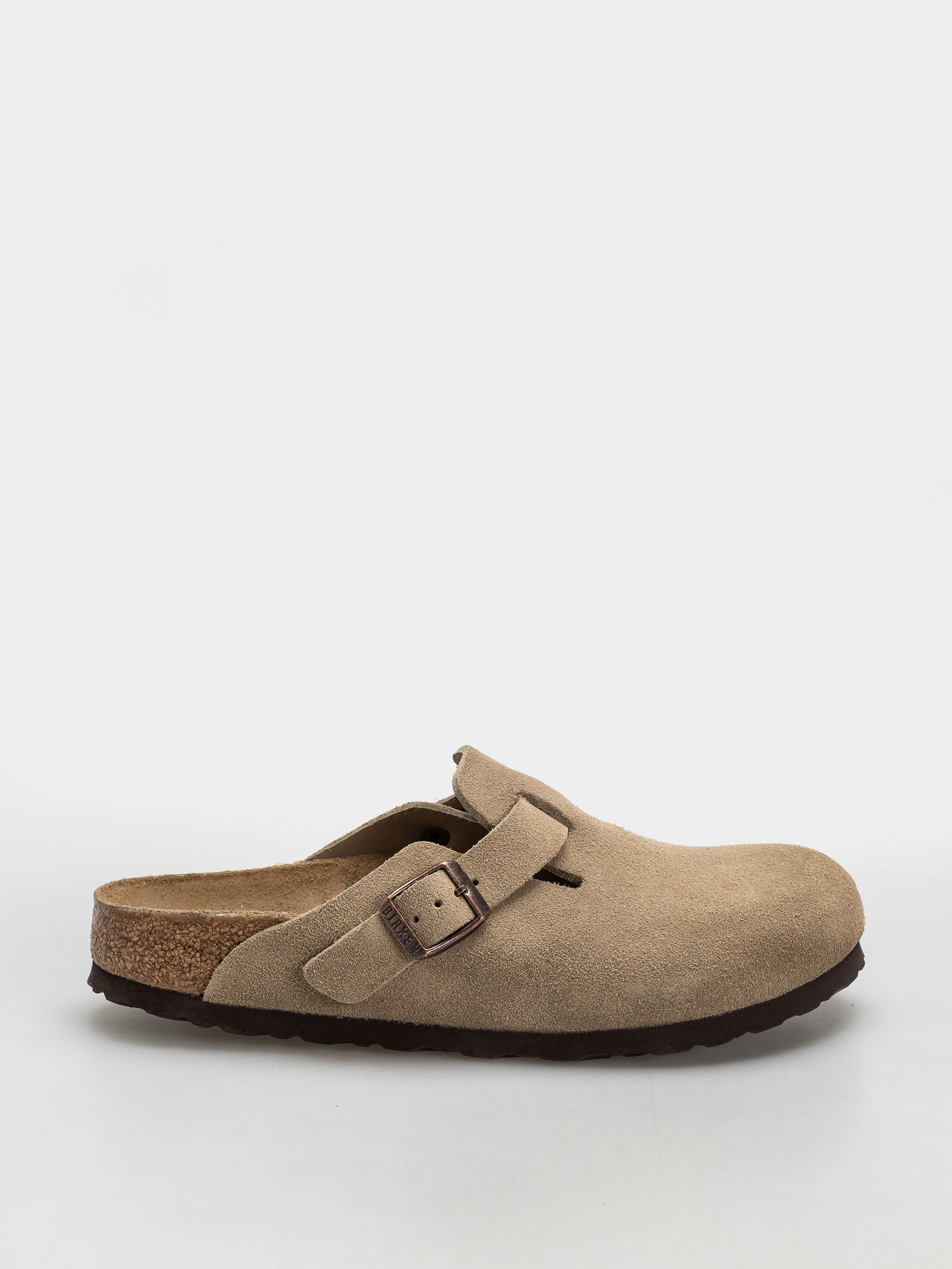 Birkenstock Boston Suede Leather Narrow Wmn Flip-flops - brown (taupe)