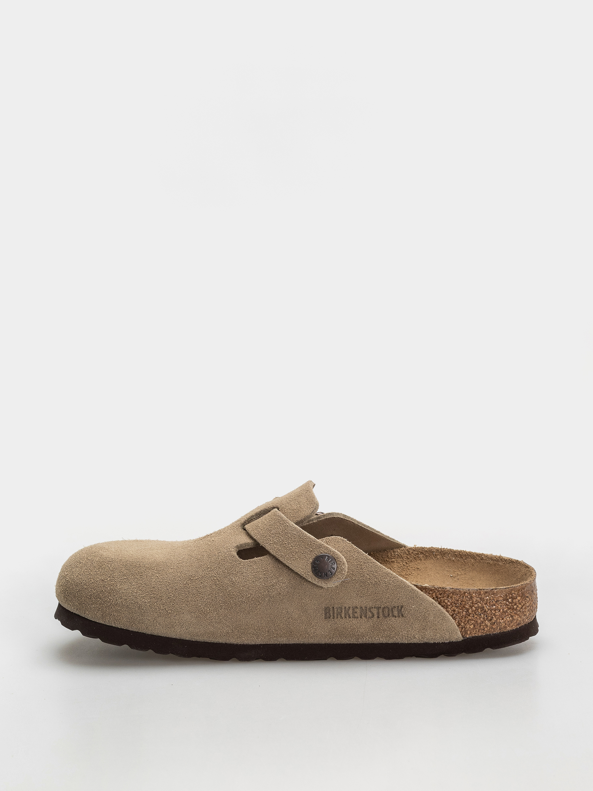 Birkenstock Boston Suede Leather Narrow Wmn Flip-flops (taupe)