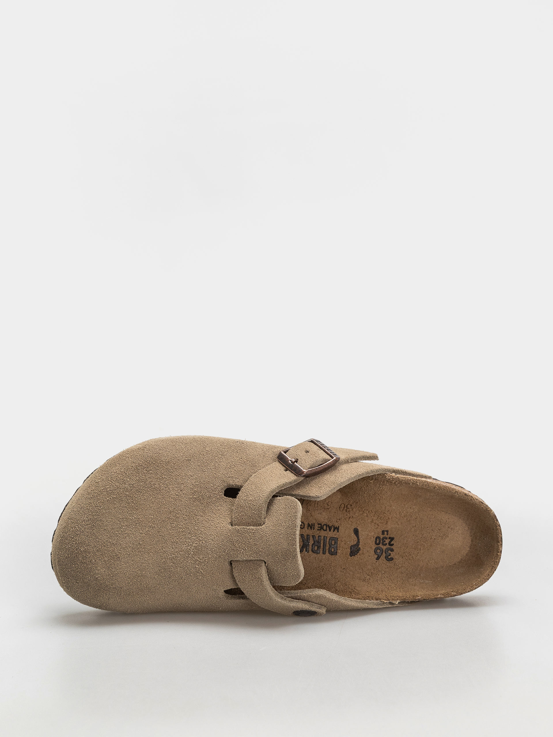 Birkenstock Boston Suede Leather Narrow Wmn Flip-flops - brown (taupe)