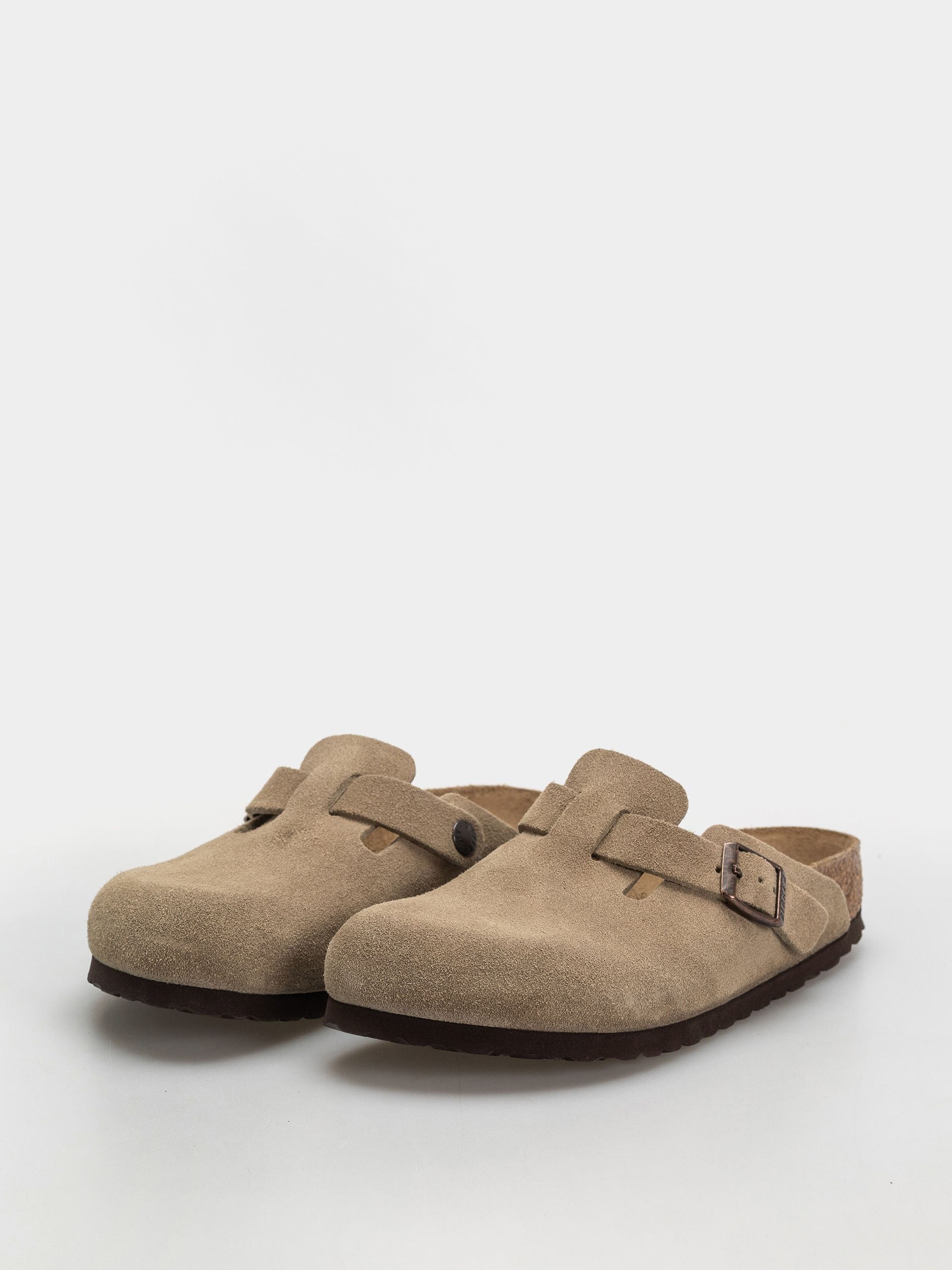 Birkenstock Boston Suede Leather Narrow Wmn Flip-flops - brown (taupe)