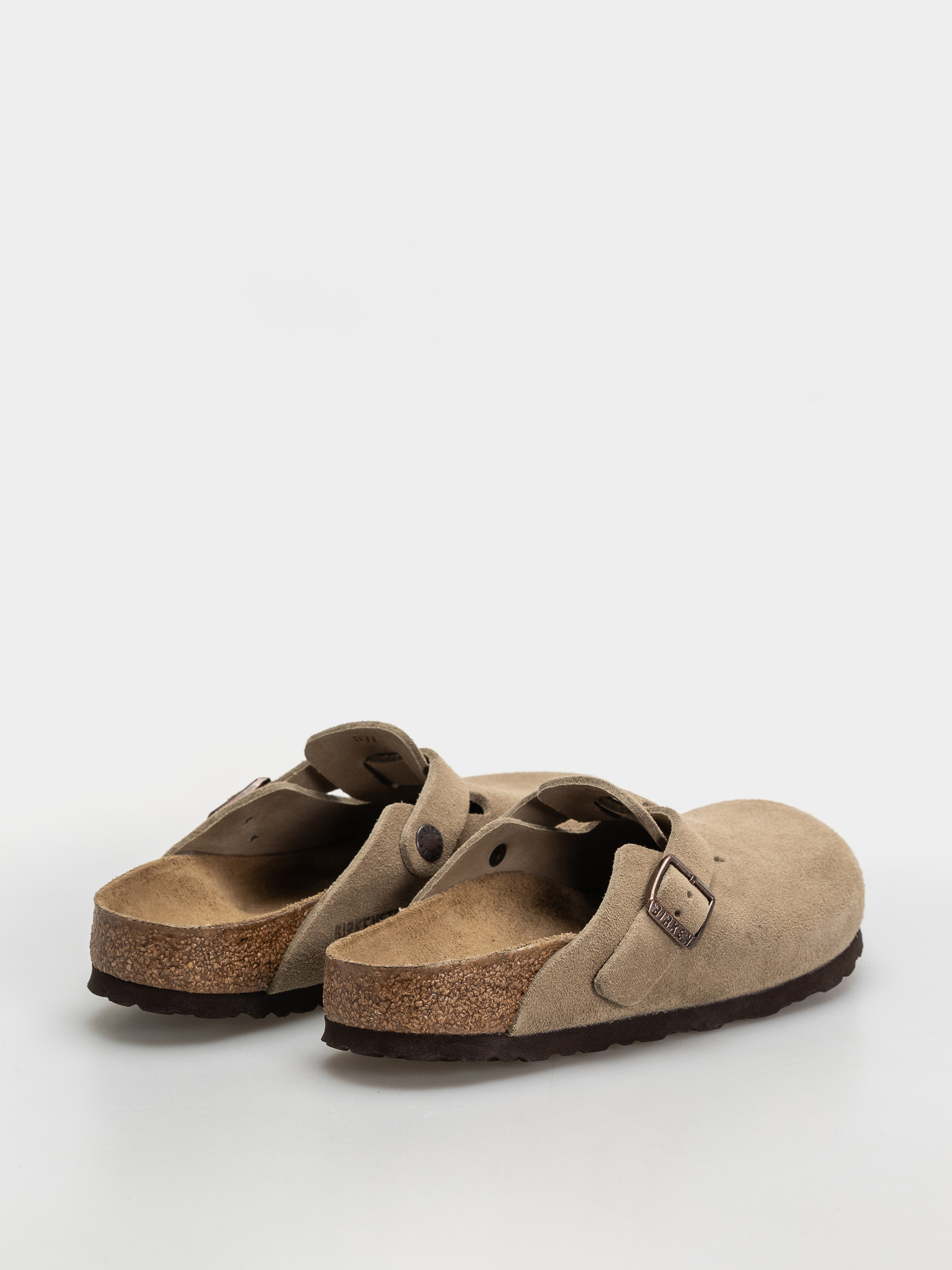 Birkenstock Boston Suede Leather Narrow Wmn Flip-flops (taupe)
