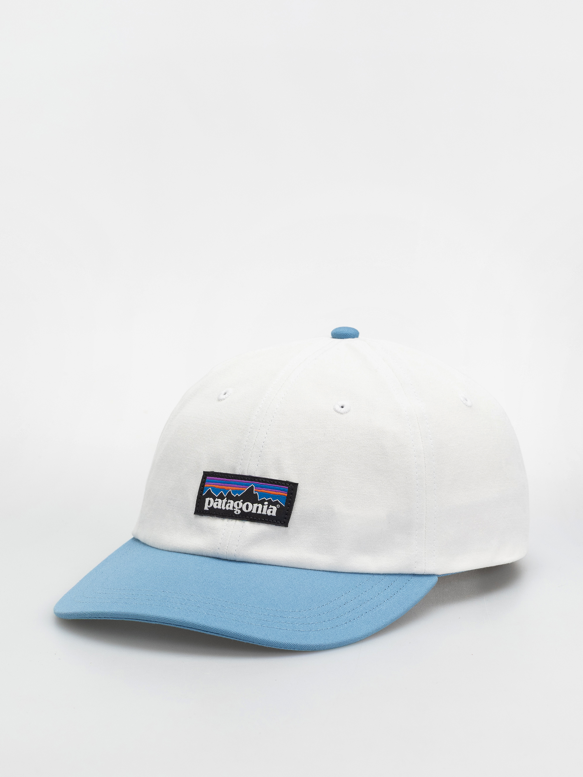 Patagonia P 6 Label Trad Cap (birch white w/shore blue)