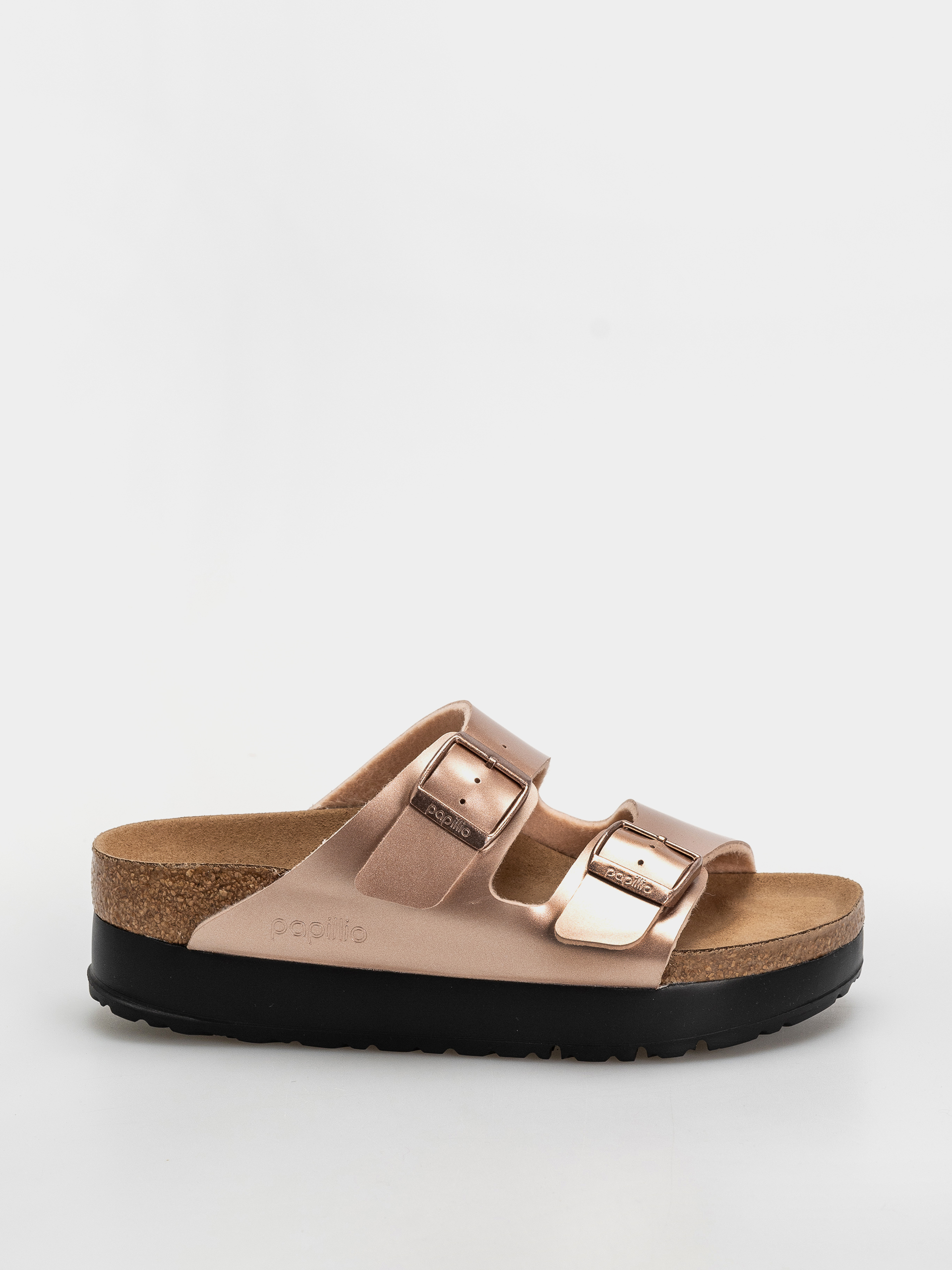 Birkenstock Arizona Flex Platform Birko Flor Narrow Wmn Flip-flops (electric metallic copper)