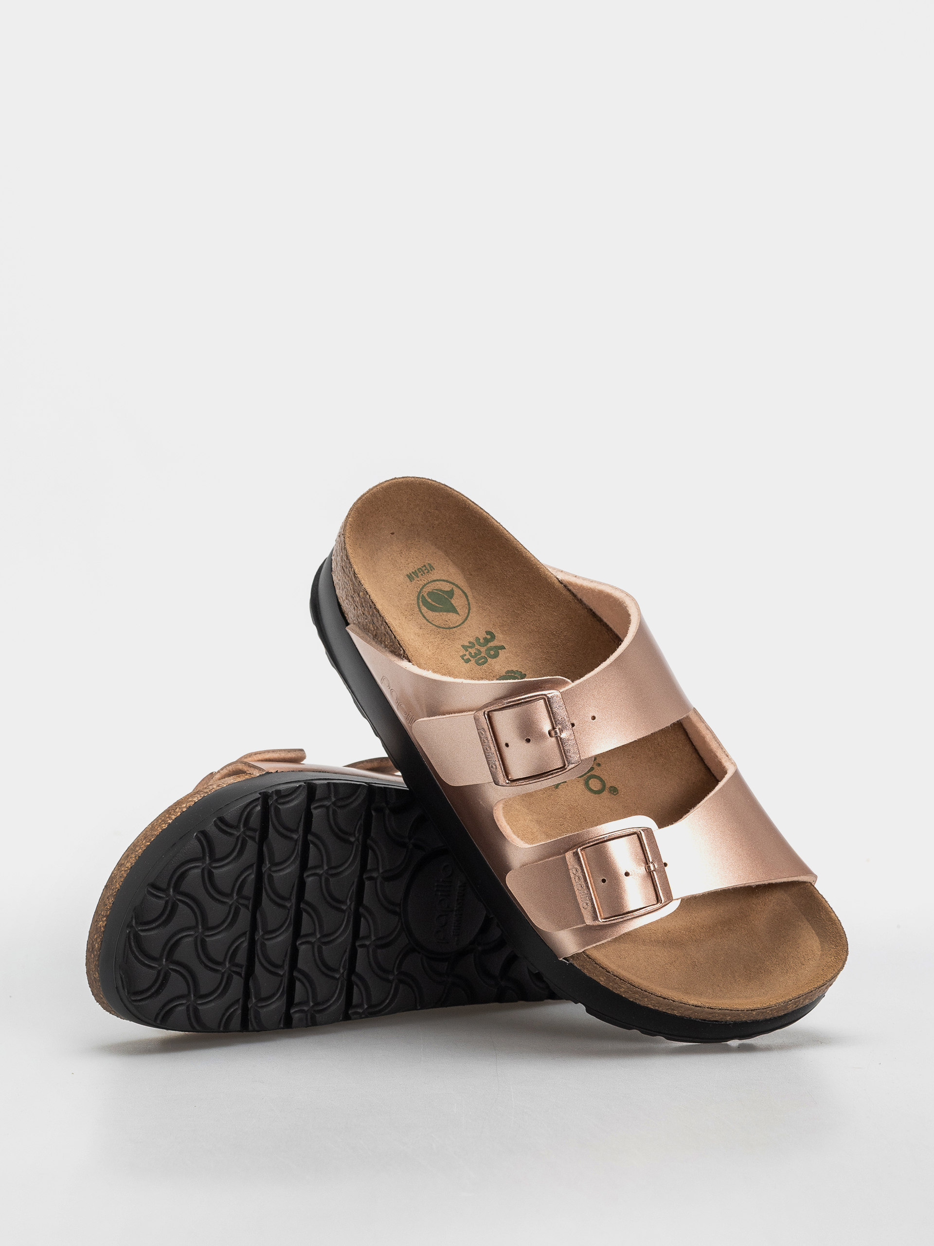 Birkenstock Arizona Flex Platform Birko Flor Narrow Wmn Flip Flops (electric metallic copper)
