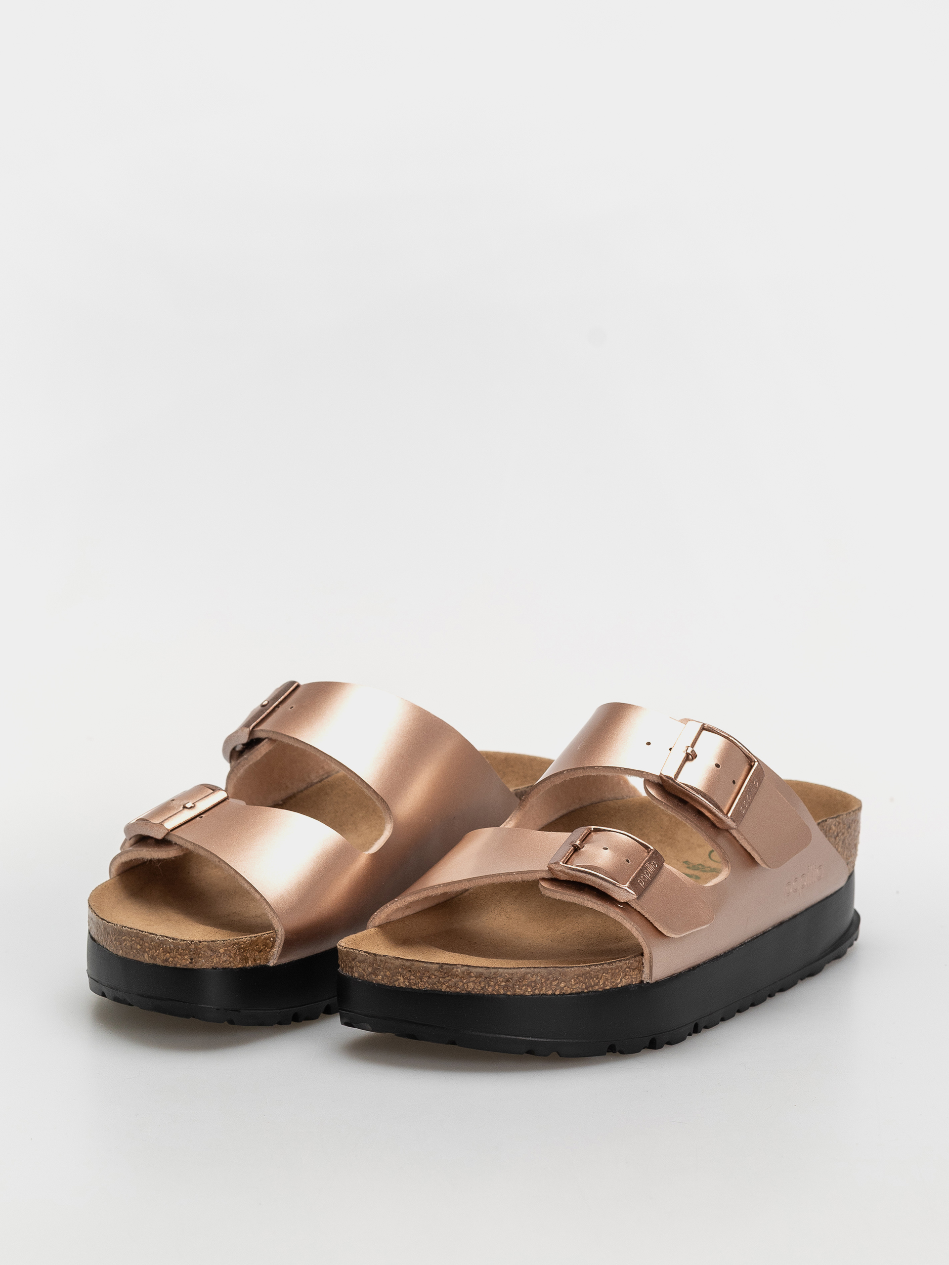 Birkenstock Arizona Flex Platform Birko Flor Narrow Wmn Flip-flops (electric metallic copper)