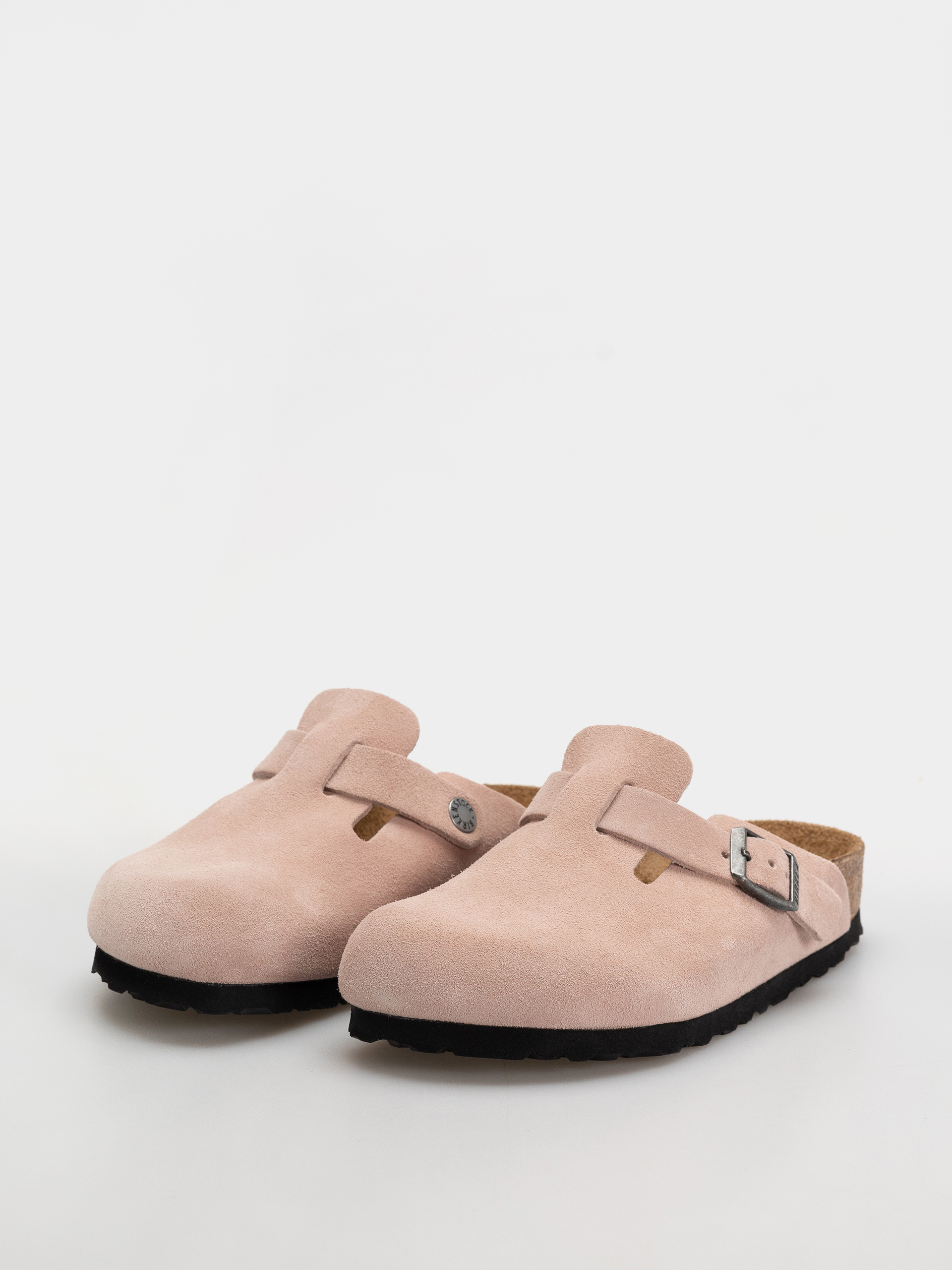 Birkenstock Boston Suede Leather Narrow Flip-flops (pink clay)