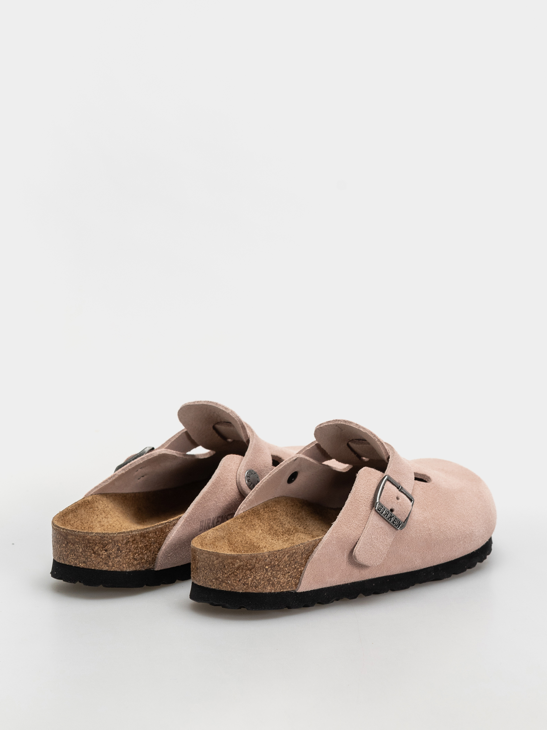 Birkenstock Boston Suede Leather Narrow Flip Flops (pink clay)