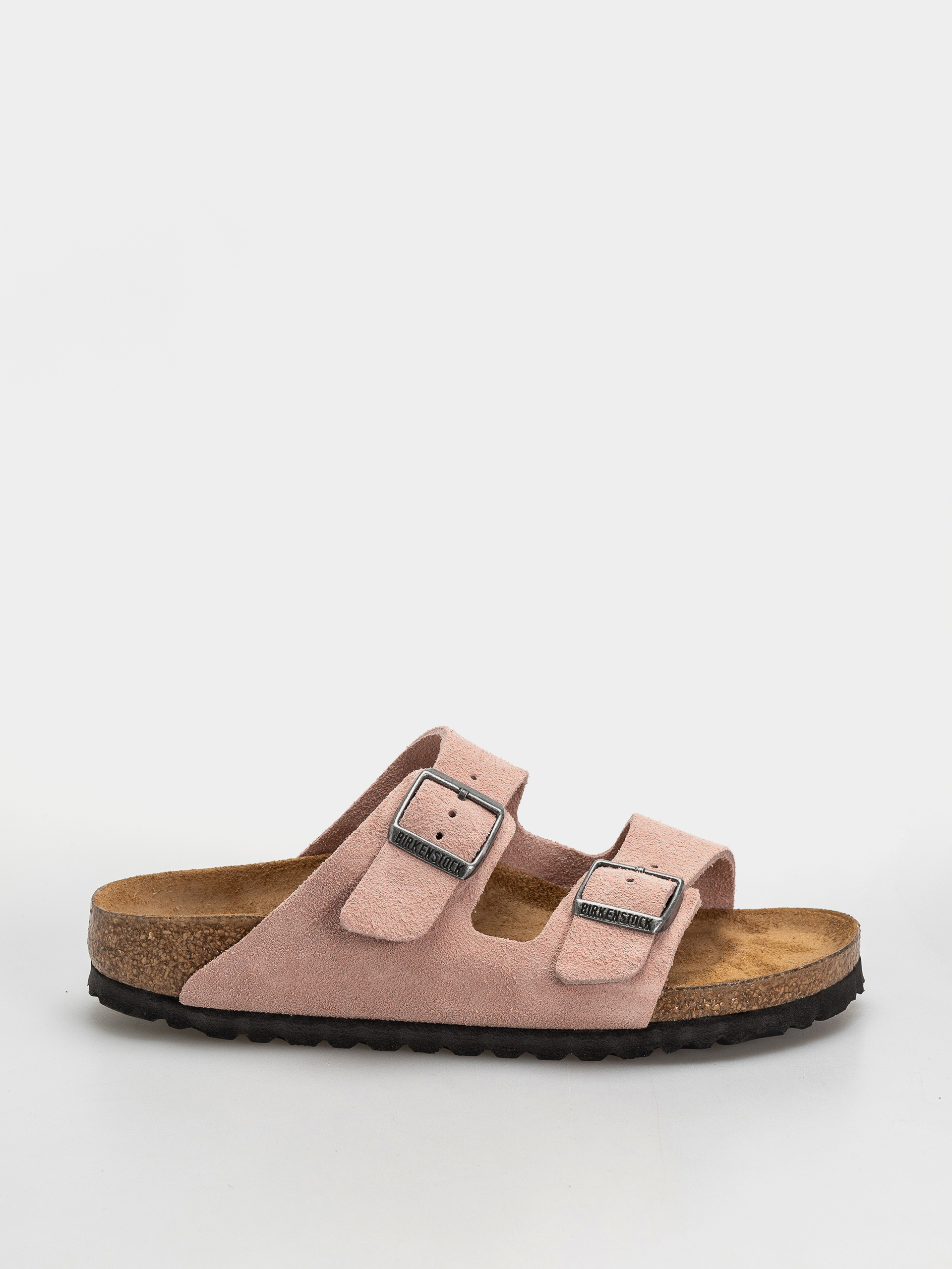 Birkenstock Arizona Suede Leather Narrow Flip-flops (pink clay)
