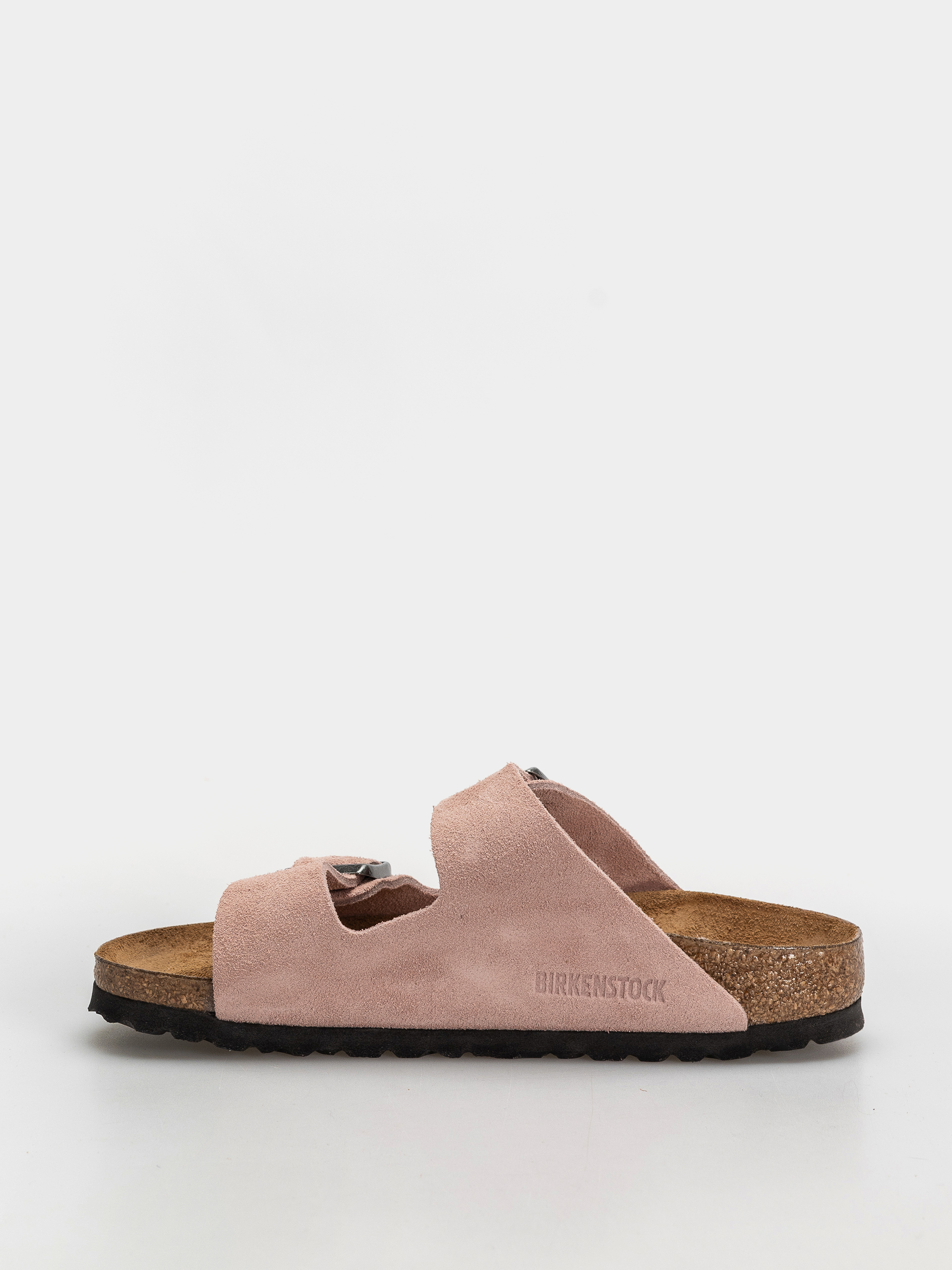 Birkenstock Arizona Suede Leather Narrow Flip-flops (pink clay)