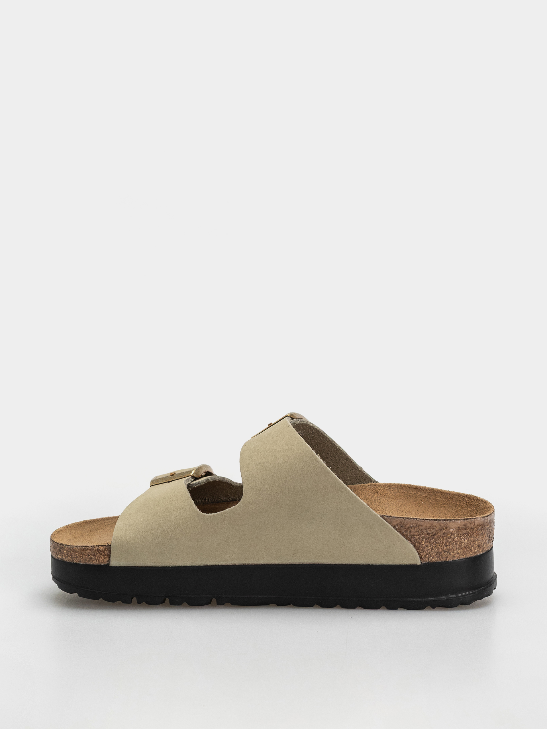 Birkenstock Arizona Flex Platform Nubuck Leather Narrow Wmn Flip-flops (eucalyptus)