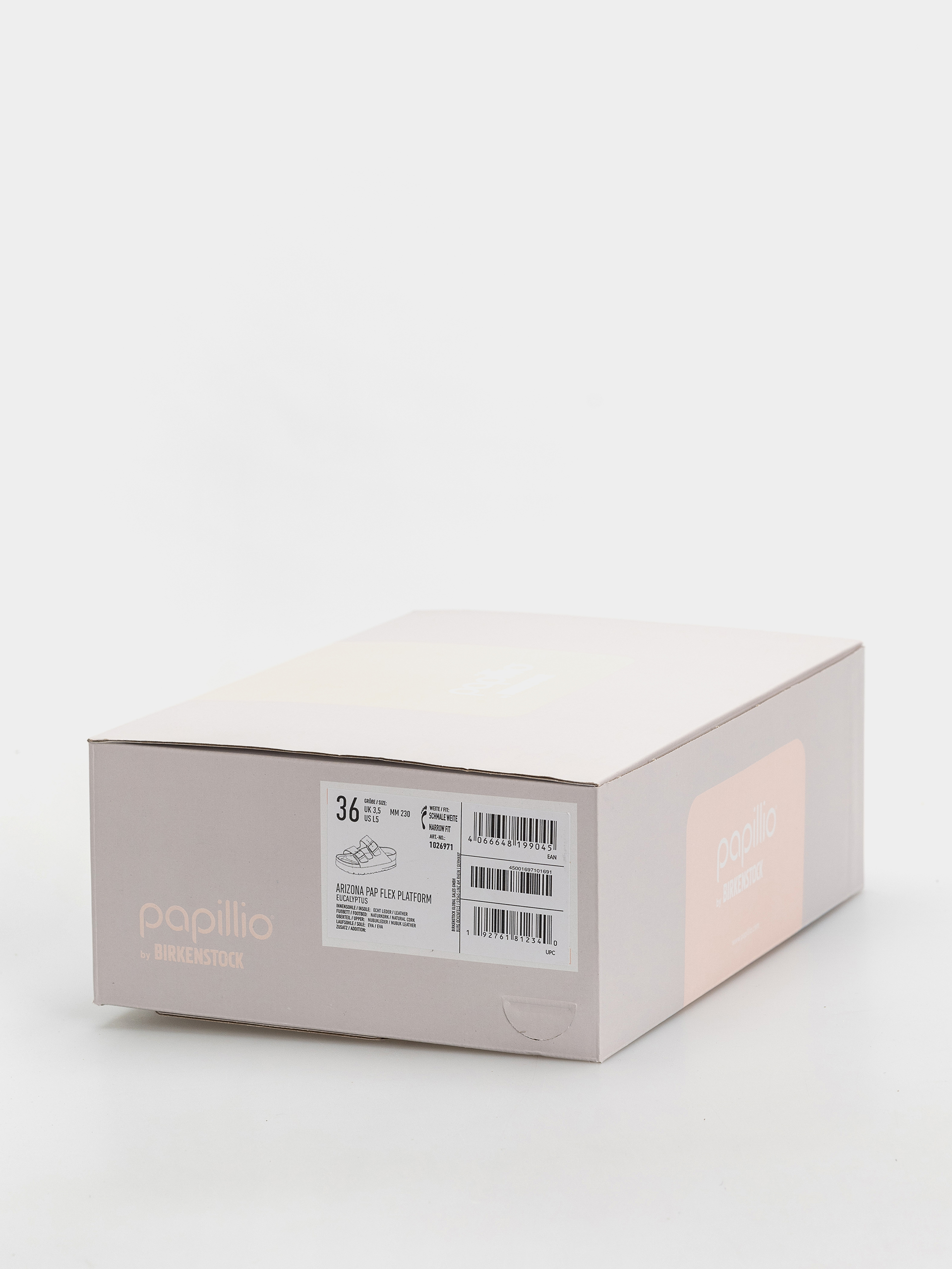 Birkenstock Arizona Flex Platform Nubuck Leather Narrow Wmn Flip-flops (eucalyptus)