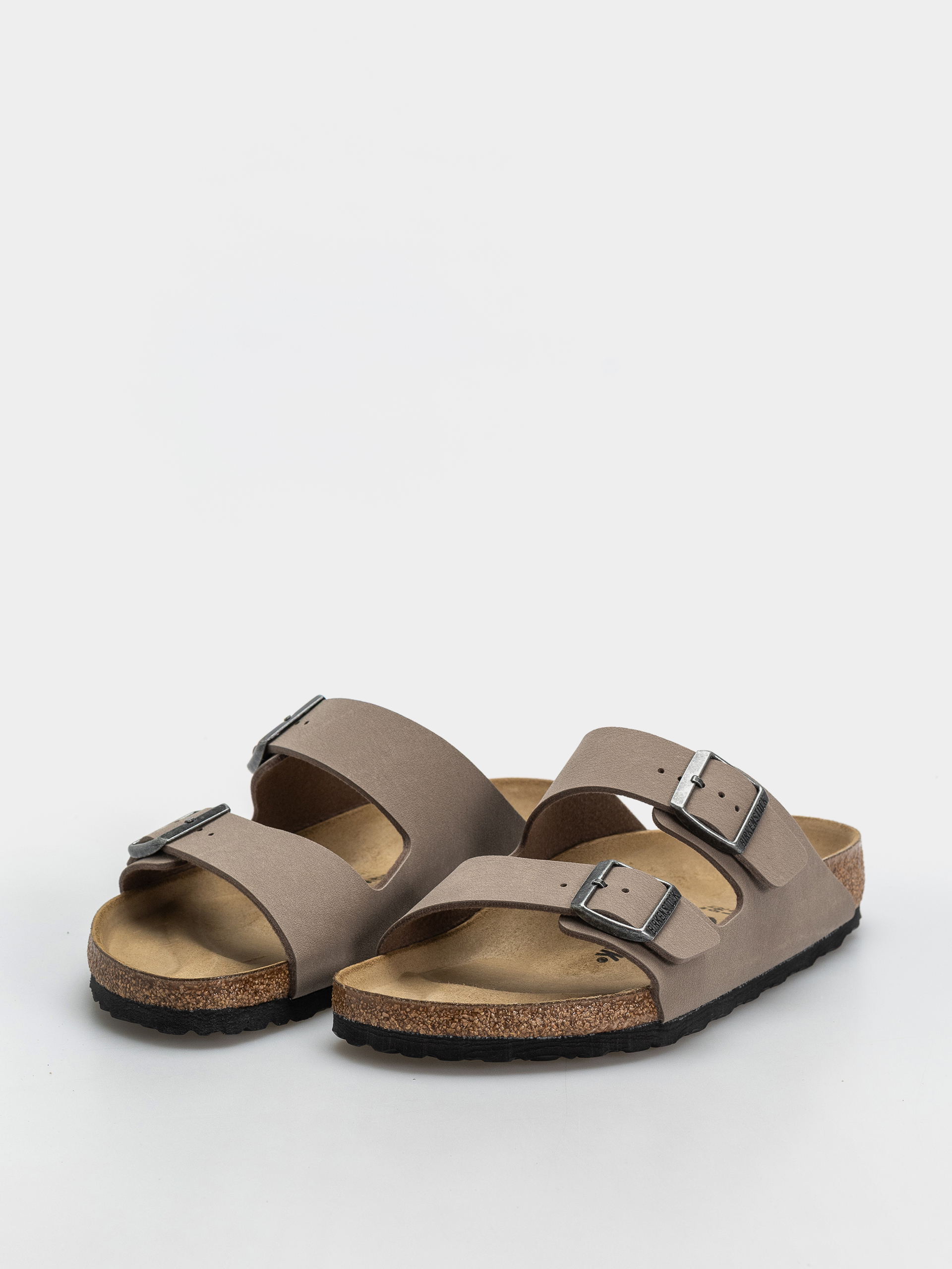 Birkenstock Arizona Birkibuc Regular Flip Flops (gray taupe)