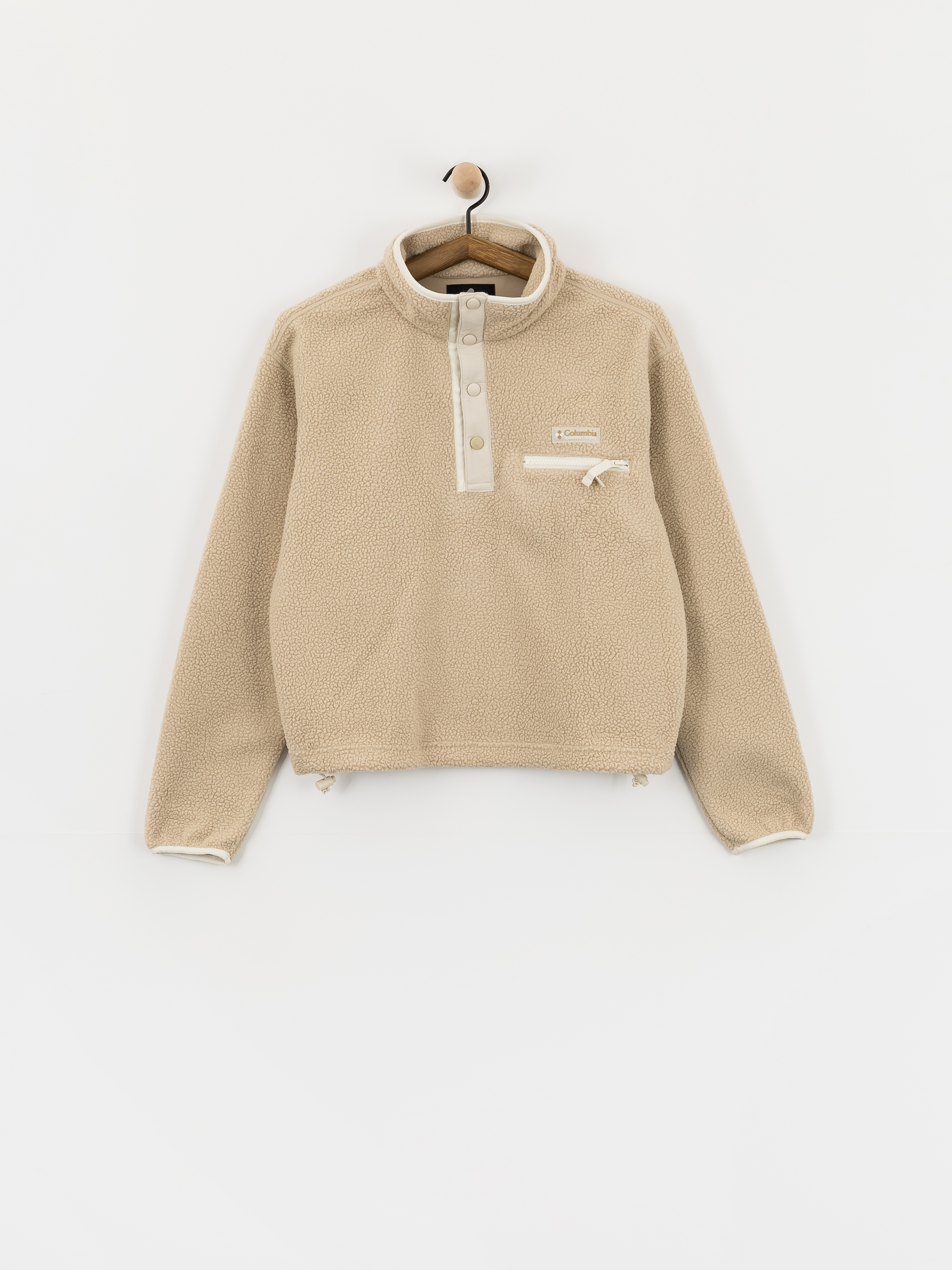 Columbia Helvetia II Cropped Half Snap Wmn Fleece Jacke (ancient fossil/dark stone/chalk)