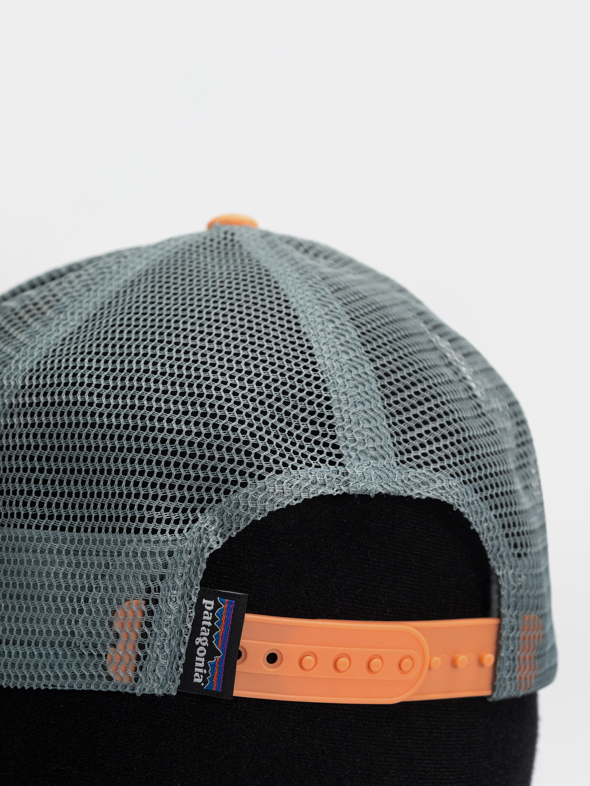 Patagonia P 6 Logo LoPro Trucker Cap (white w/peach sherbet)
