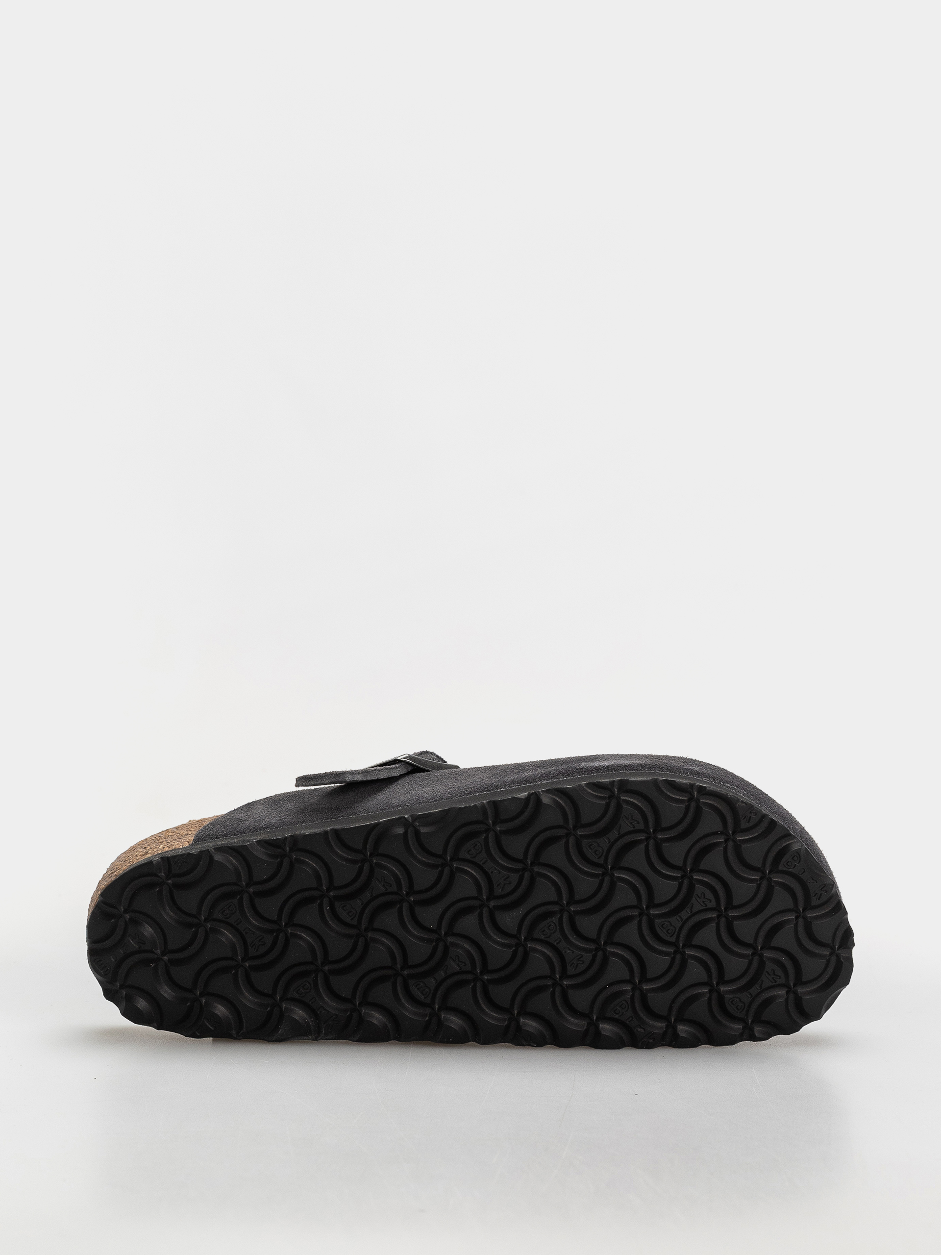 Birkenstock Boston Suede Leather Narrow Flip-flops (charcoal)