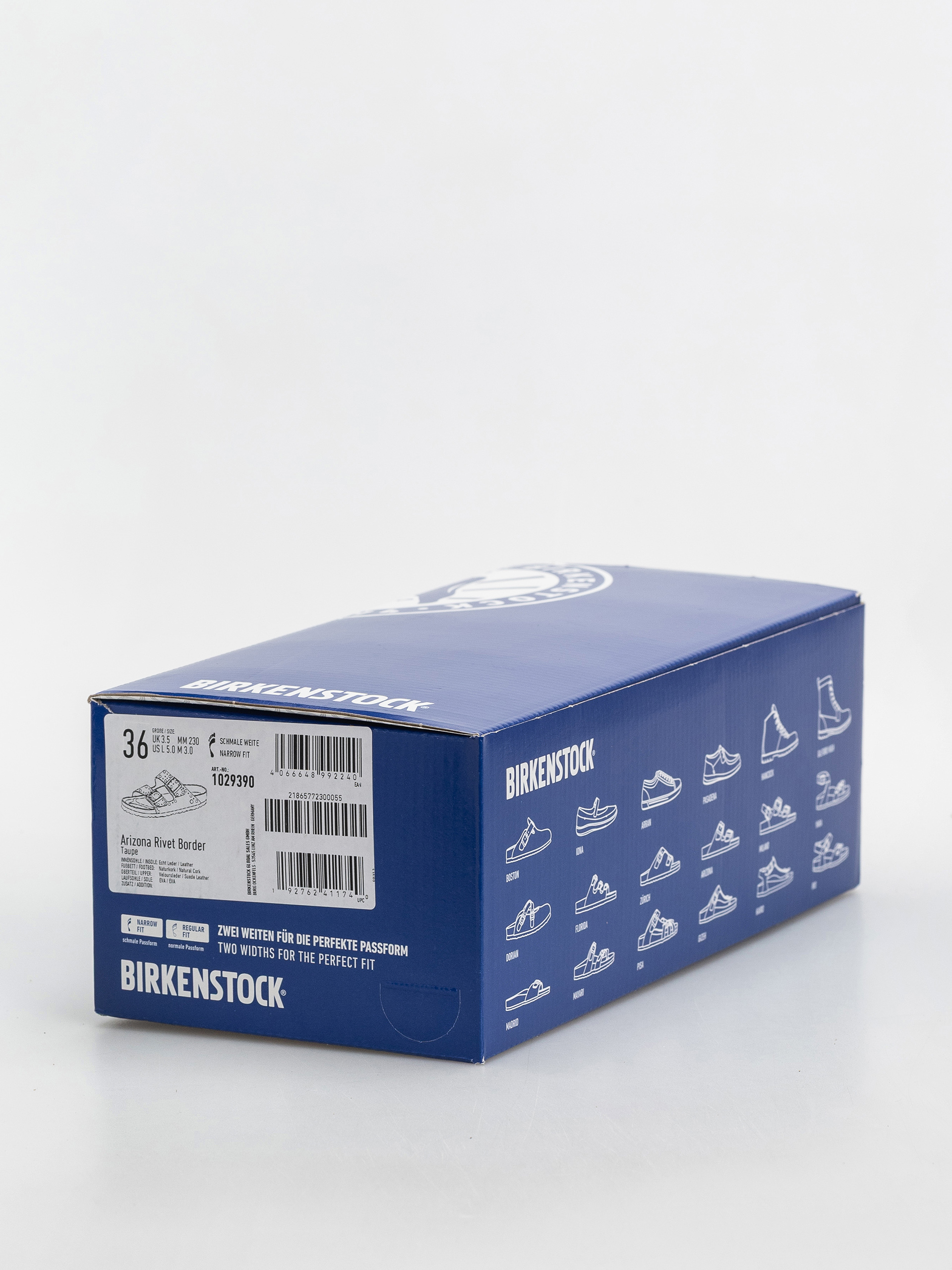 Birkenstock Arizona Rivets Suede Leather Narrow Wmn Flip-flops (taupe)