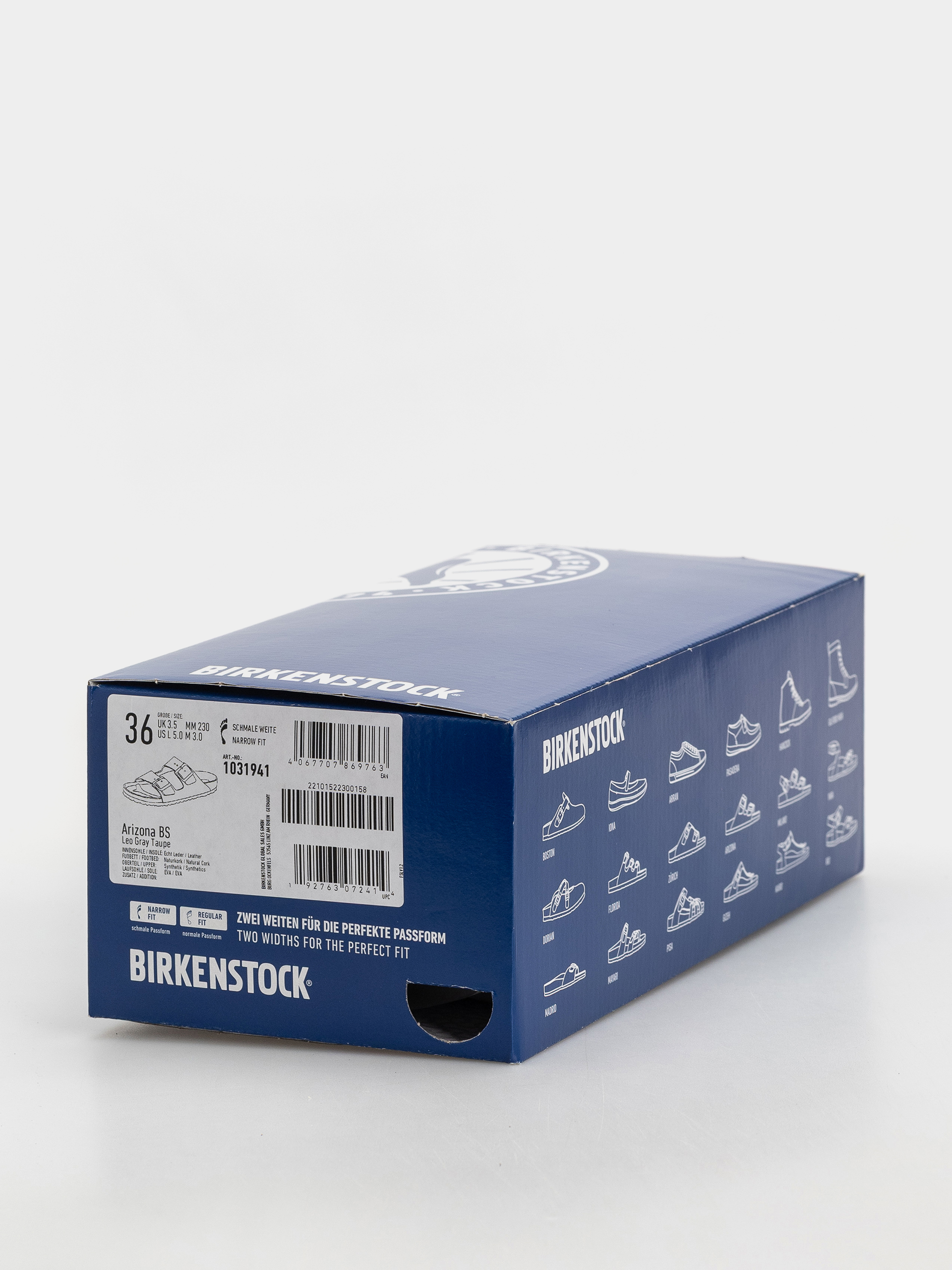 Birkenstock Arizona Synthetics Narrow Wmn Flip Flops (syn leo grey taupe)
