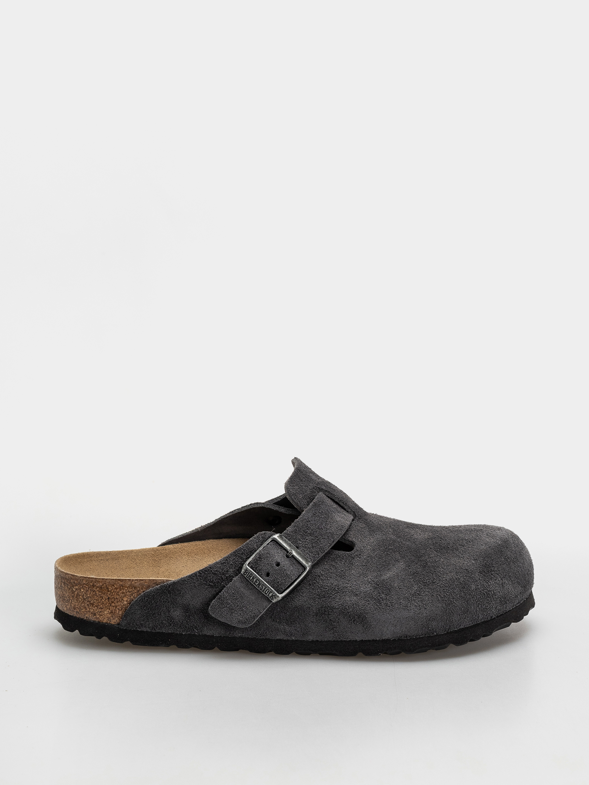 Birkenstock Boston Suede Leather Regular Flip-flops - brown (mocca)
