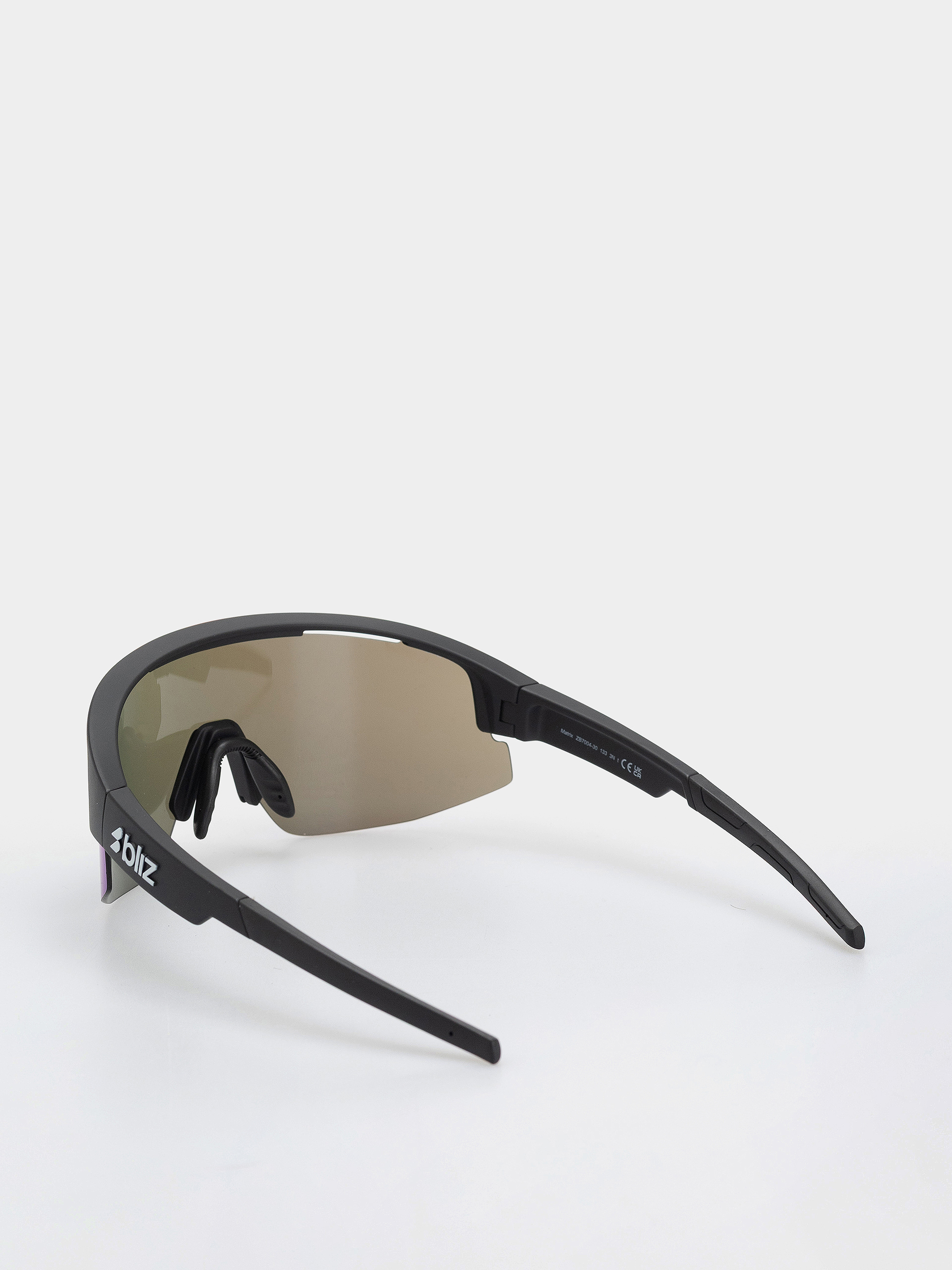 Bliz Matrix Sunglasses (matte black/smoke w blue multi)