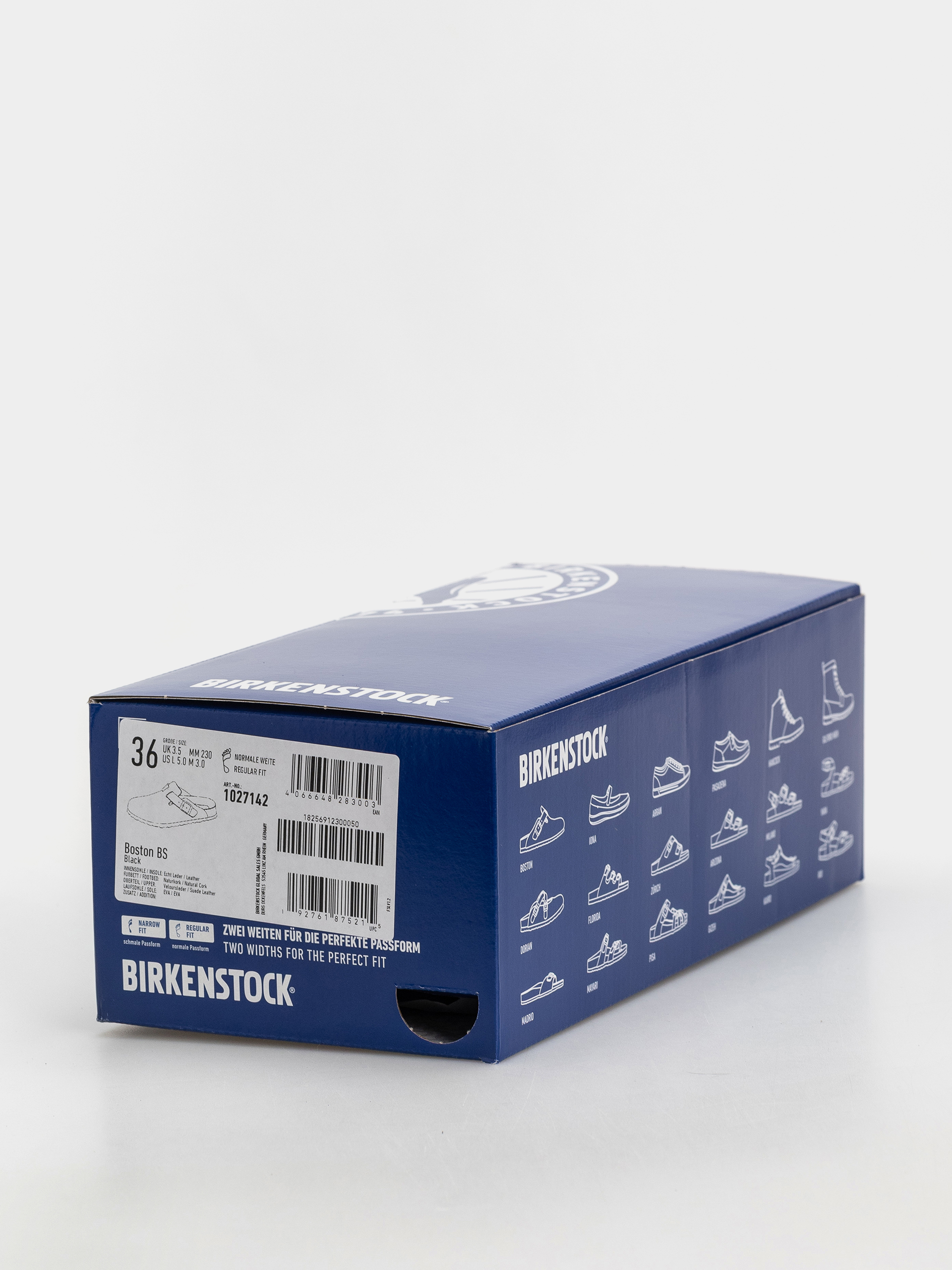 Birkenstock Boston Suede Leather Regular Flip-flops (black)