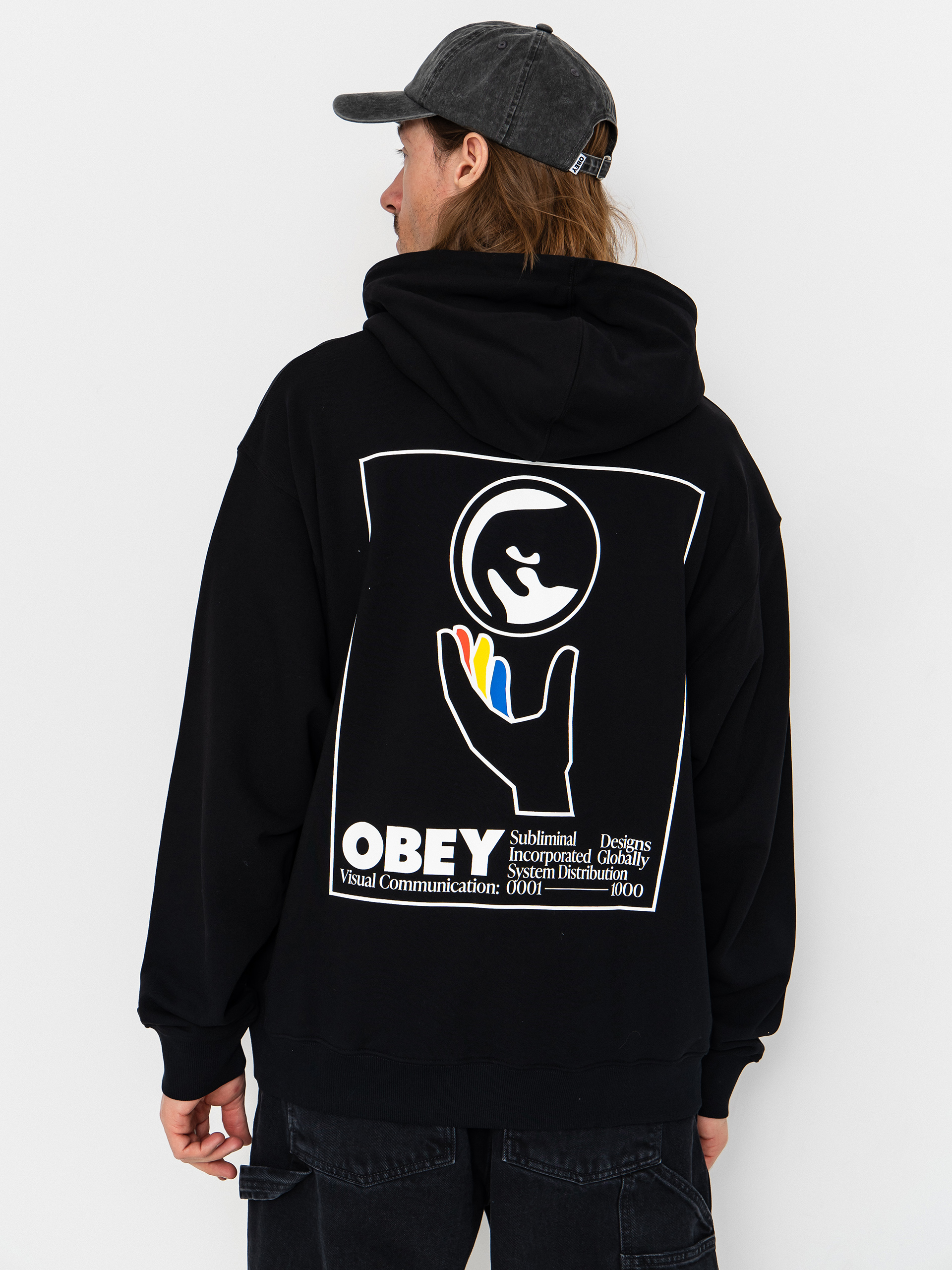 OBEY Hoodie Corp Extra Heavy HD - black (rosin)