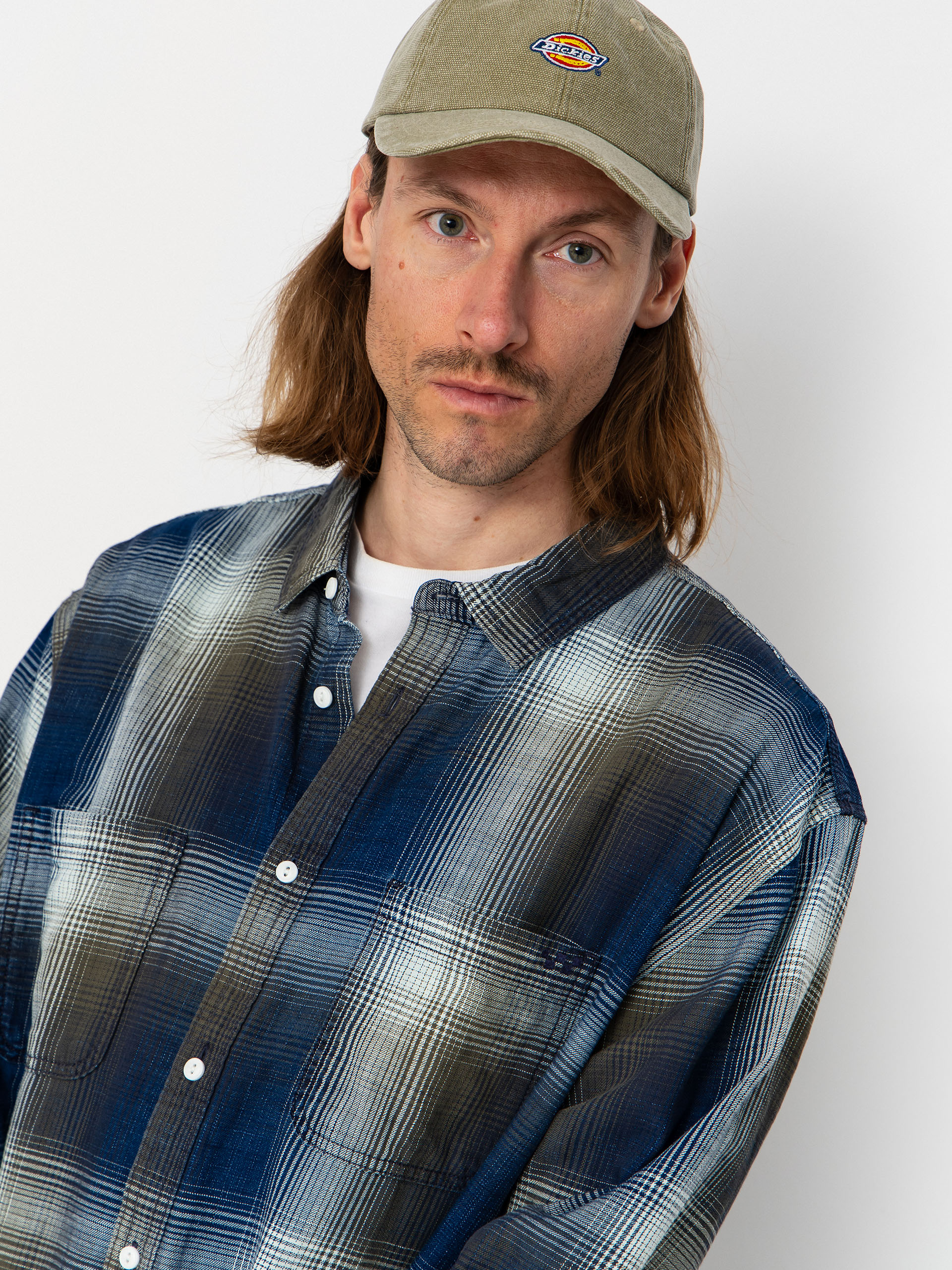 Vans Indigo Plaid Shirt (mossy olive)