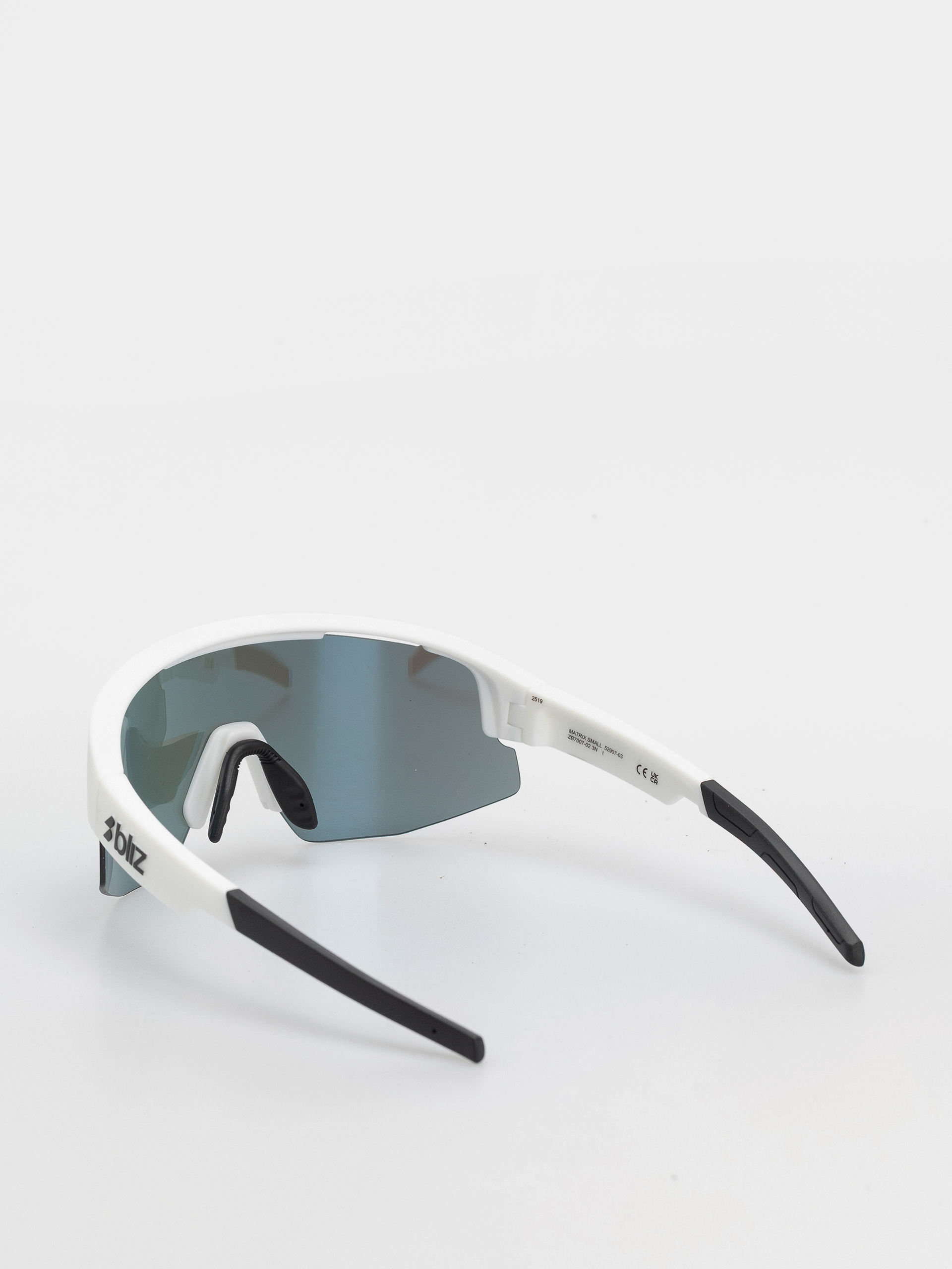 Bliz Matrix Small Sonnenbrille (matt white/smoke w blue multi)