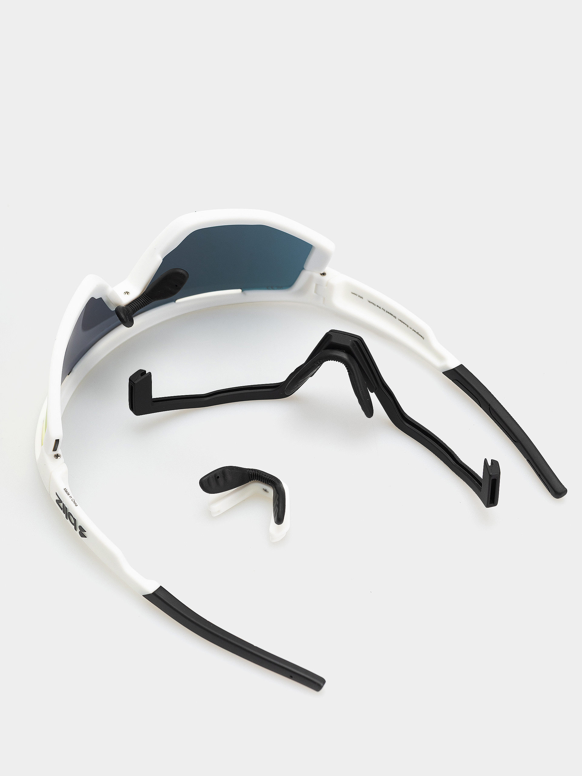 Bliz Fusion Sunglasses (matt white/matt white jawbone + spare jawbone in black/smoke w red multi)