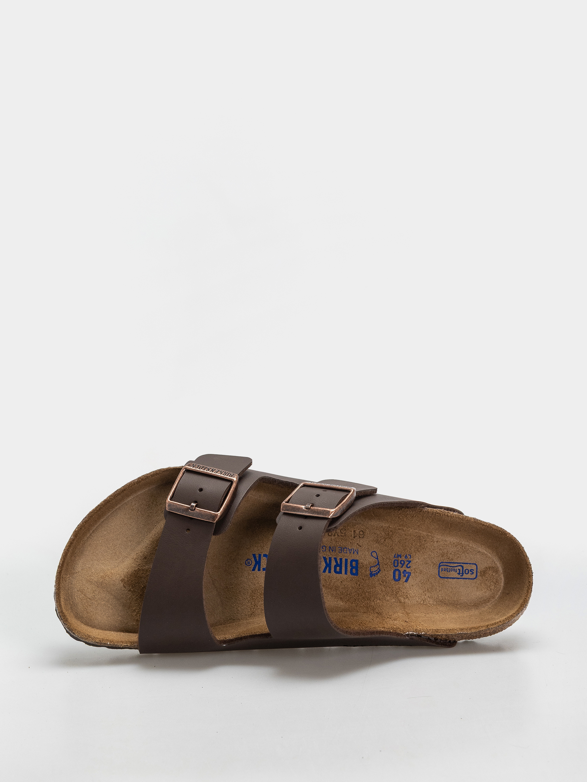 Birkenstock Arizona Soft Footbed Birko Flor Regular Flip Flops (dark brown)