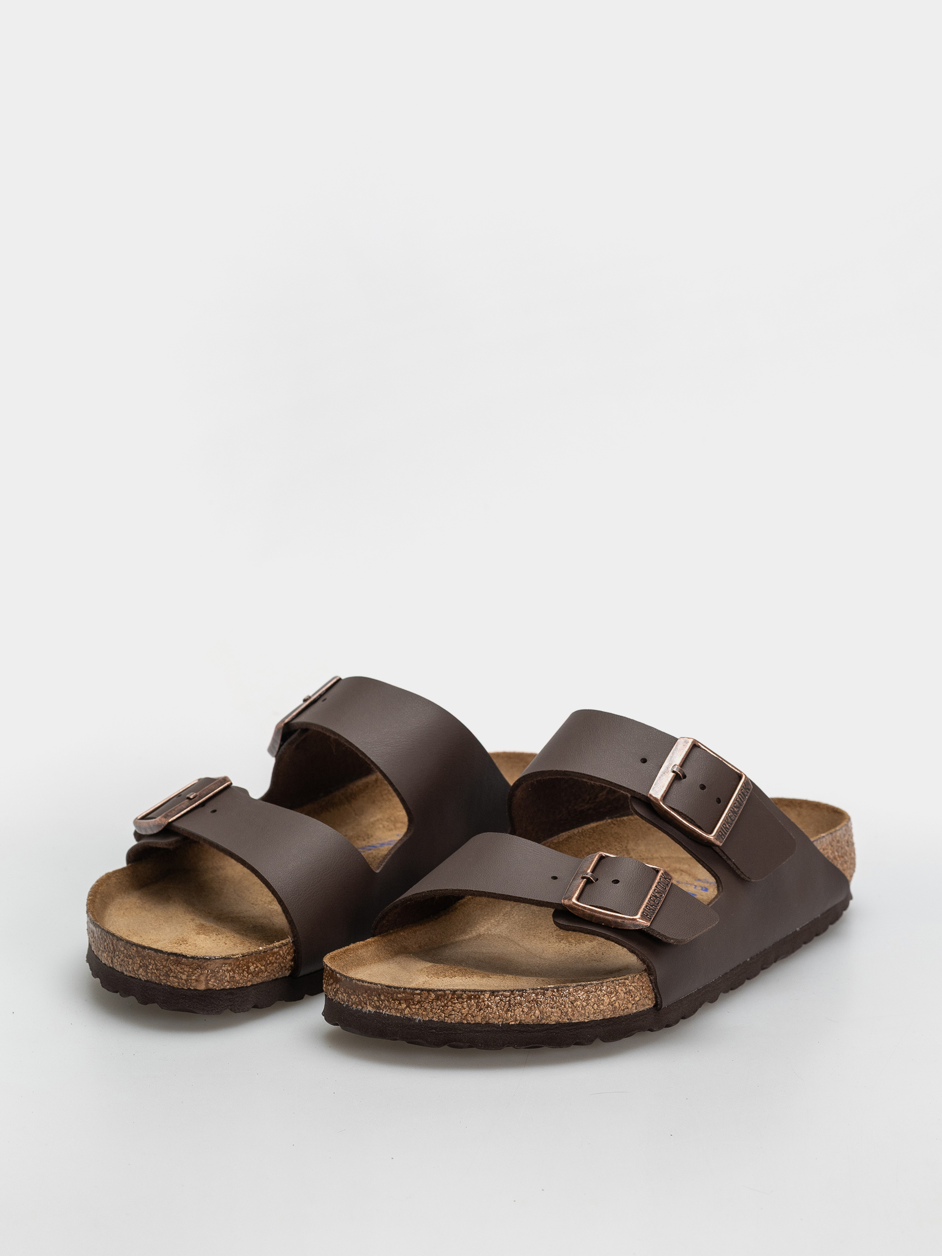 Birkenstock Arizona Soft Footbed Birko Flor Regular Flip Flops (dark brown)