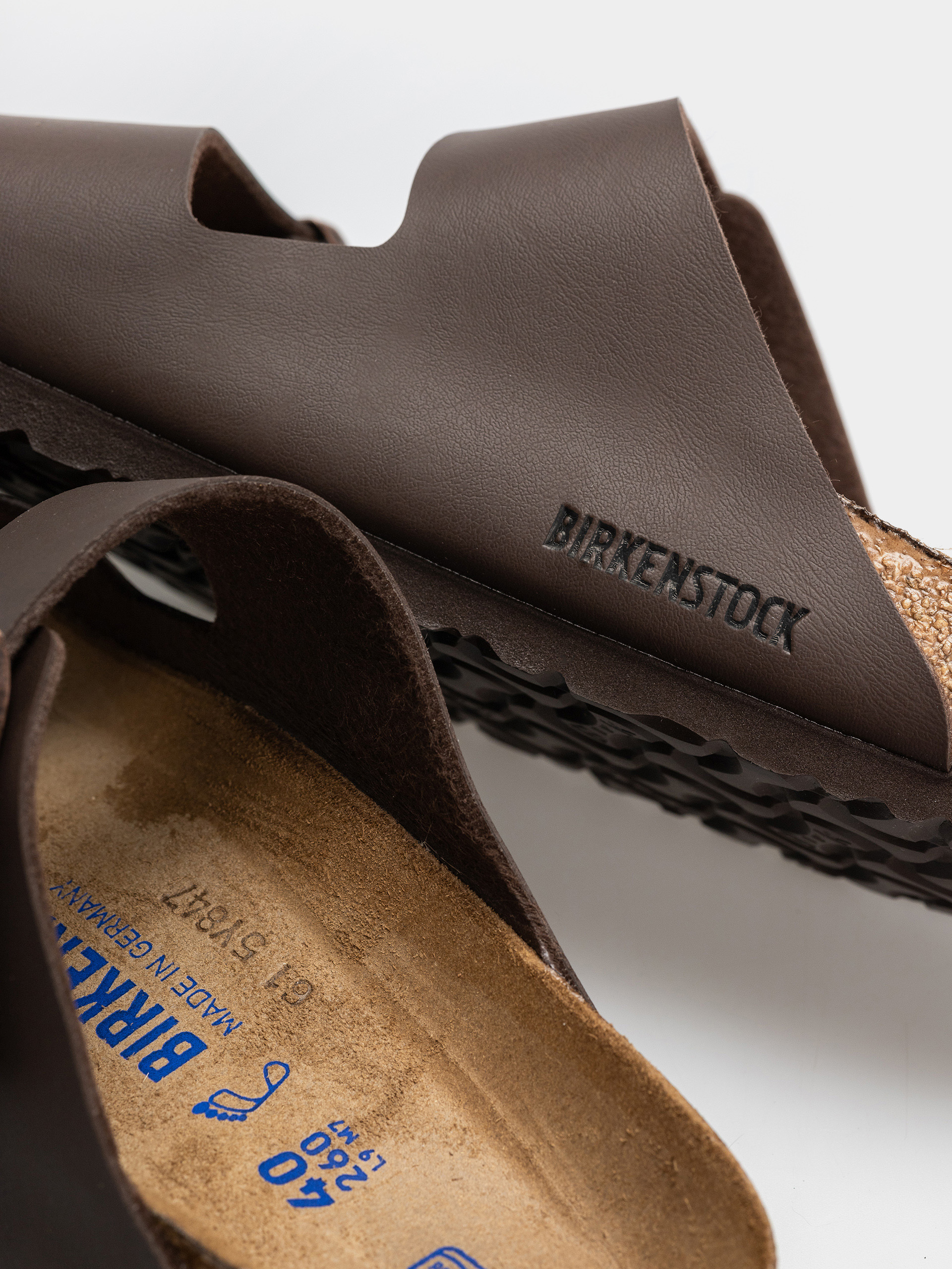 Birkenstock Arizona Soft Footbed Birko Flor Regular Flip Flops (dark brown)