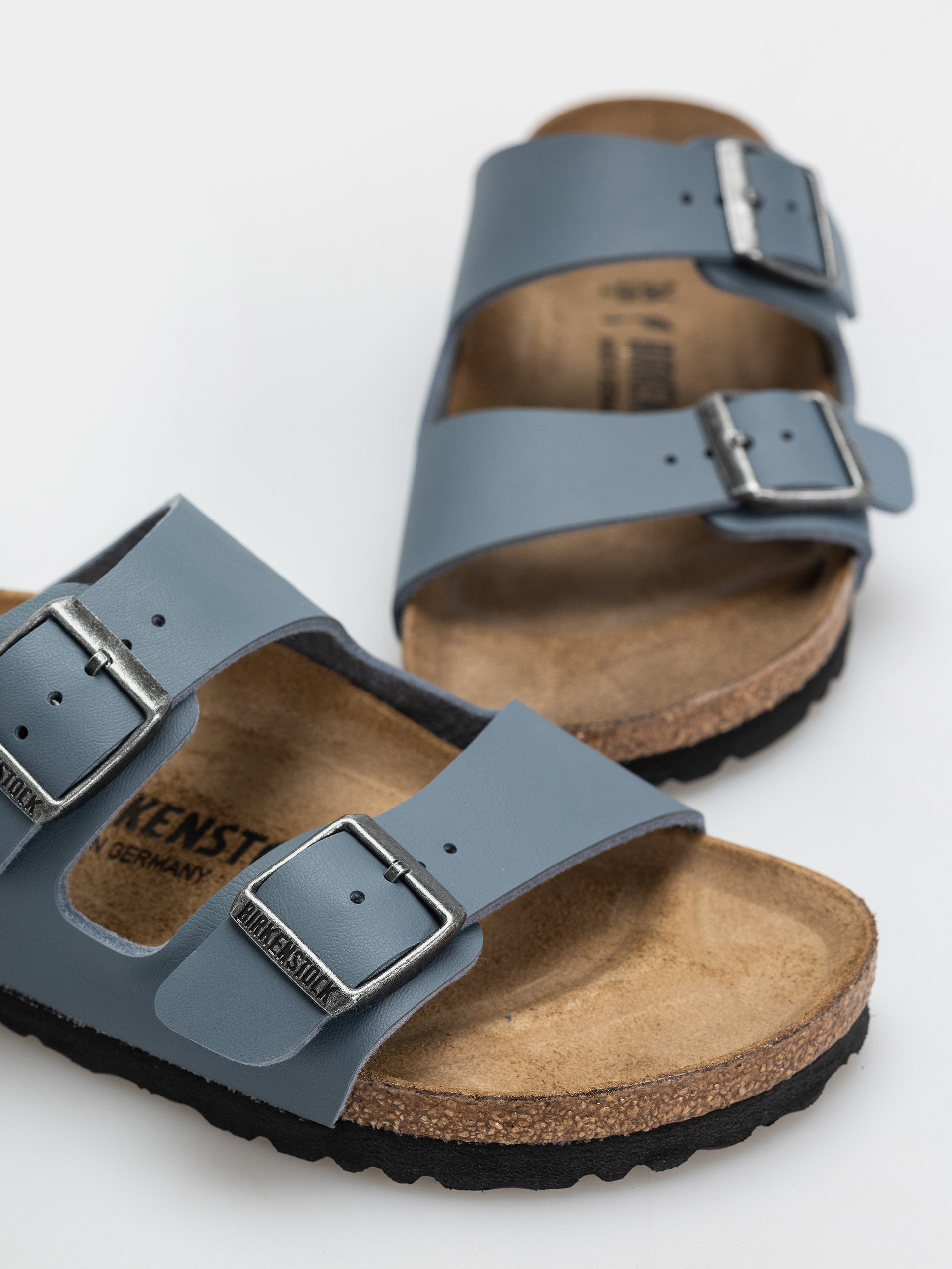 Birkenstock Arizona Birko Flor Narrow Flip Flops (basalt gray)