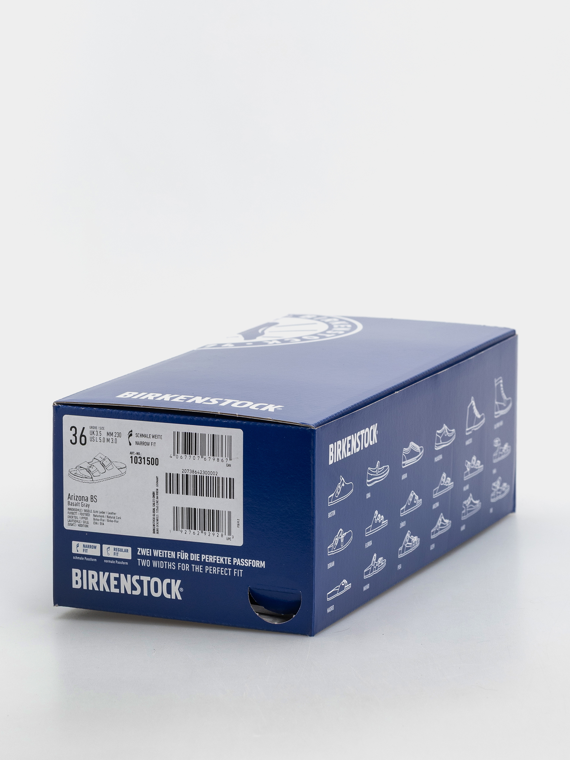 Birkenstock Arizona Birko Flor Narrow Flip Flops (basalt gray)