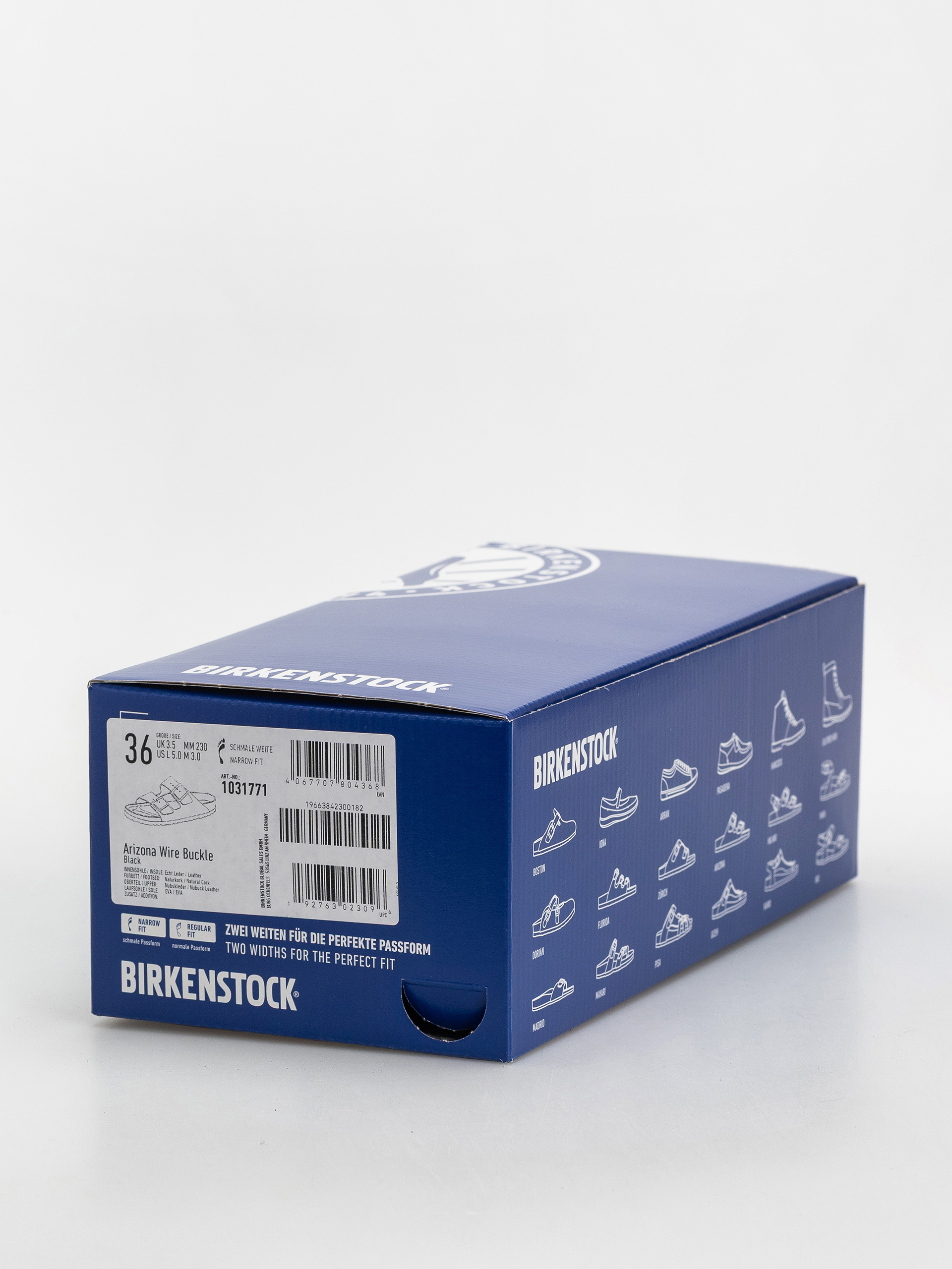 Birkenstock Arizona Wire Buckle Nubuck Leather Narrow Flip-flops (black)