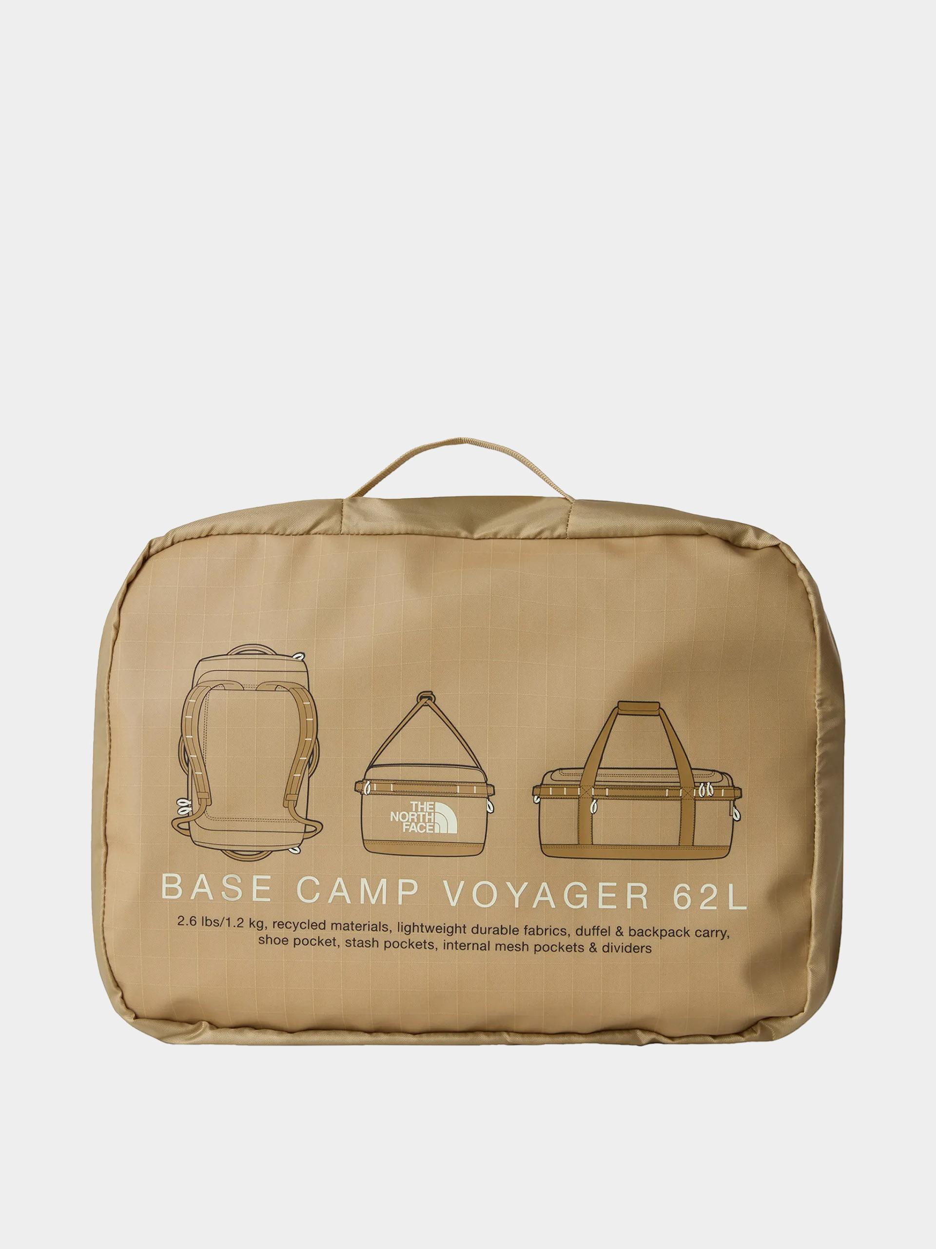 The North Face Bag Base Camp Voyager Duffel 62L - brown (khaki