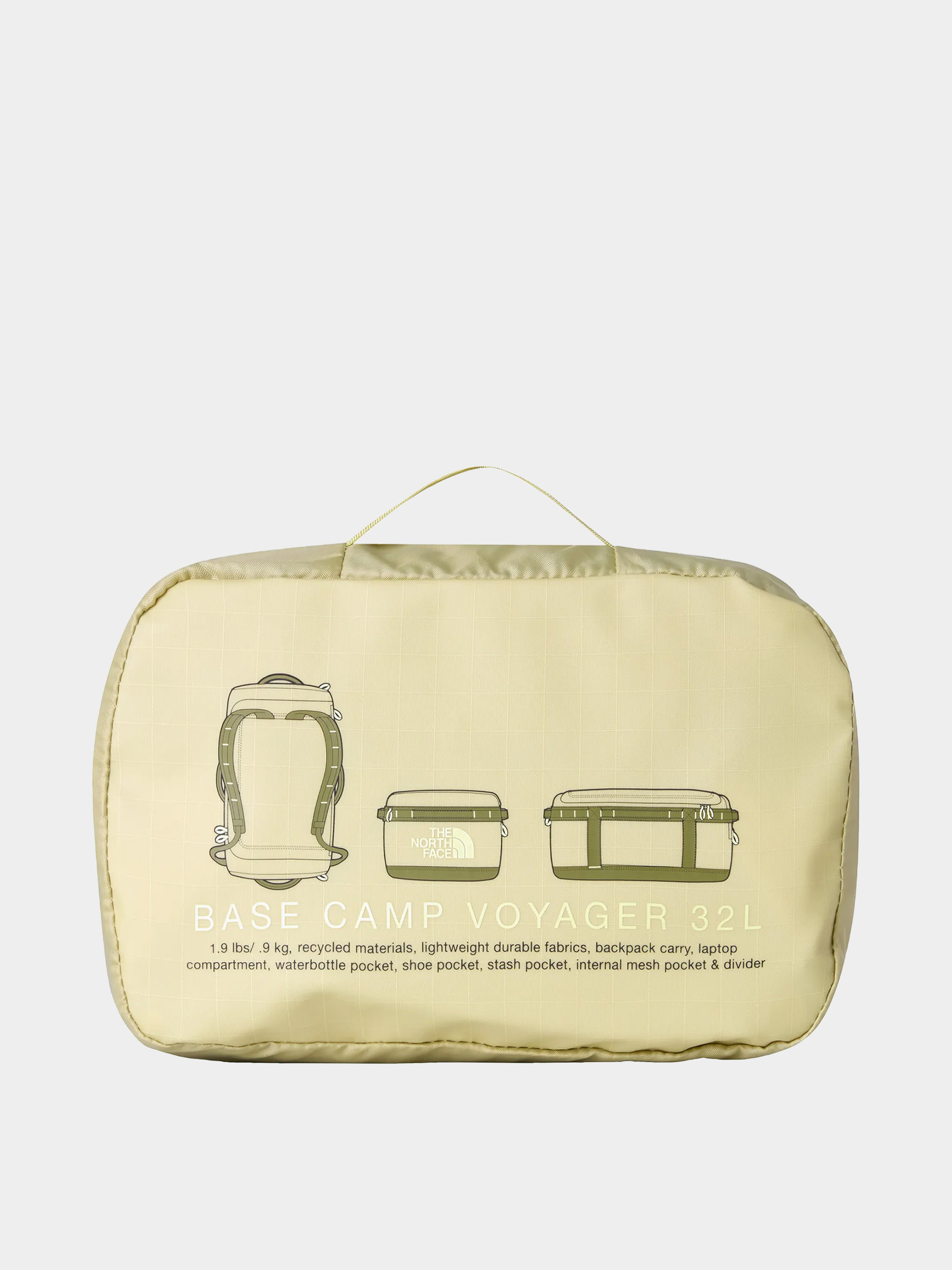 The North Face Base Camp Voyager Duffel 32L Bag (pear/cedar/lemo)