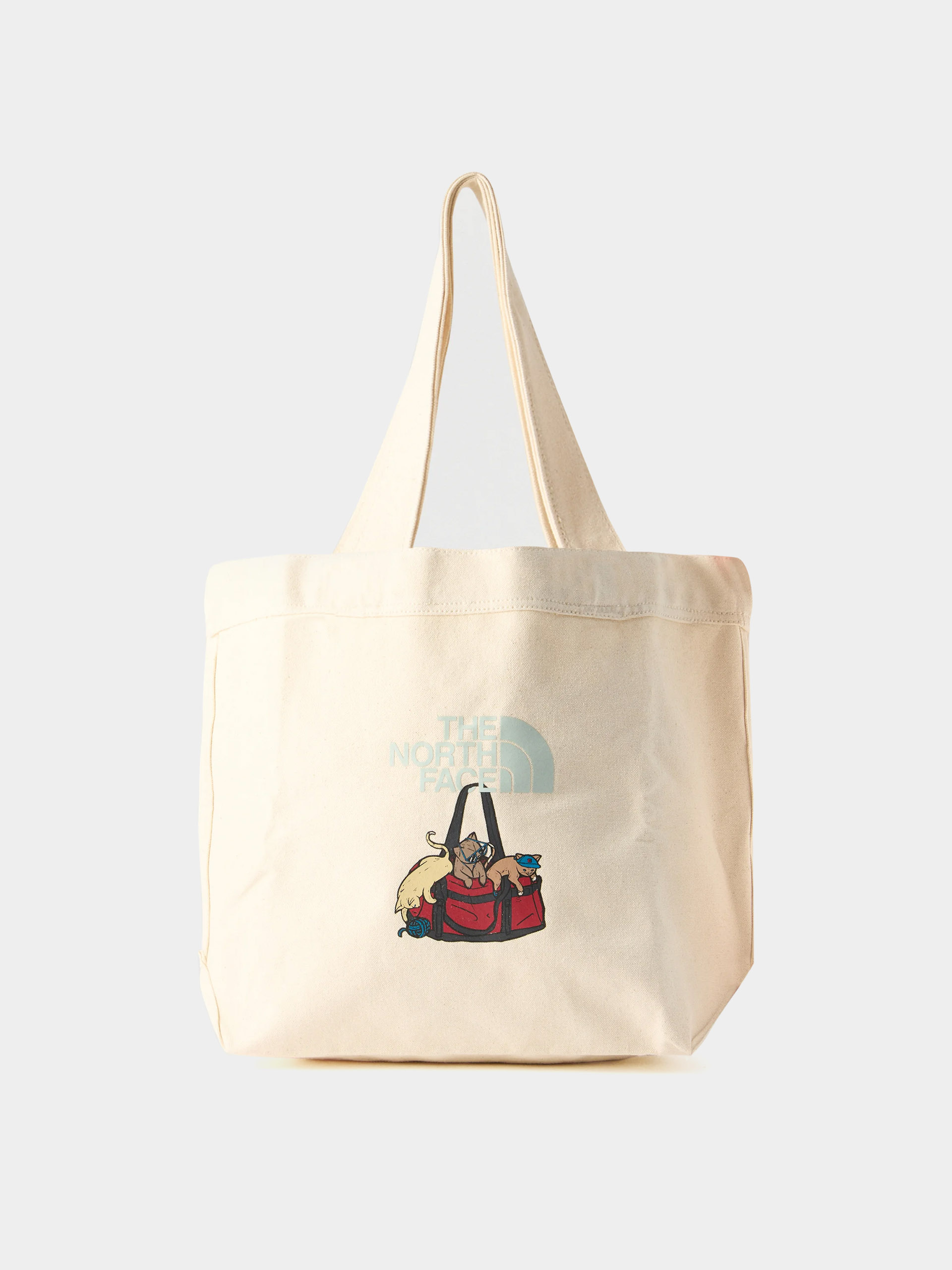 The North Face Bag Cotton Tote - beige (tnf red/cat in)