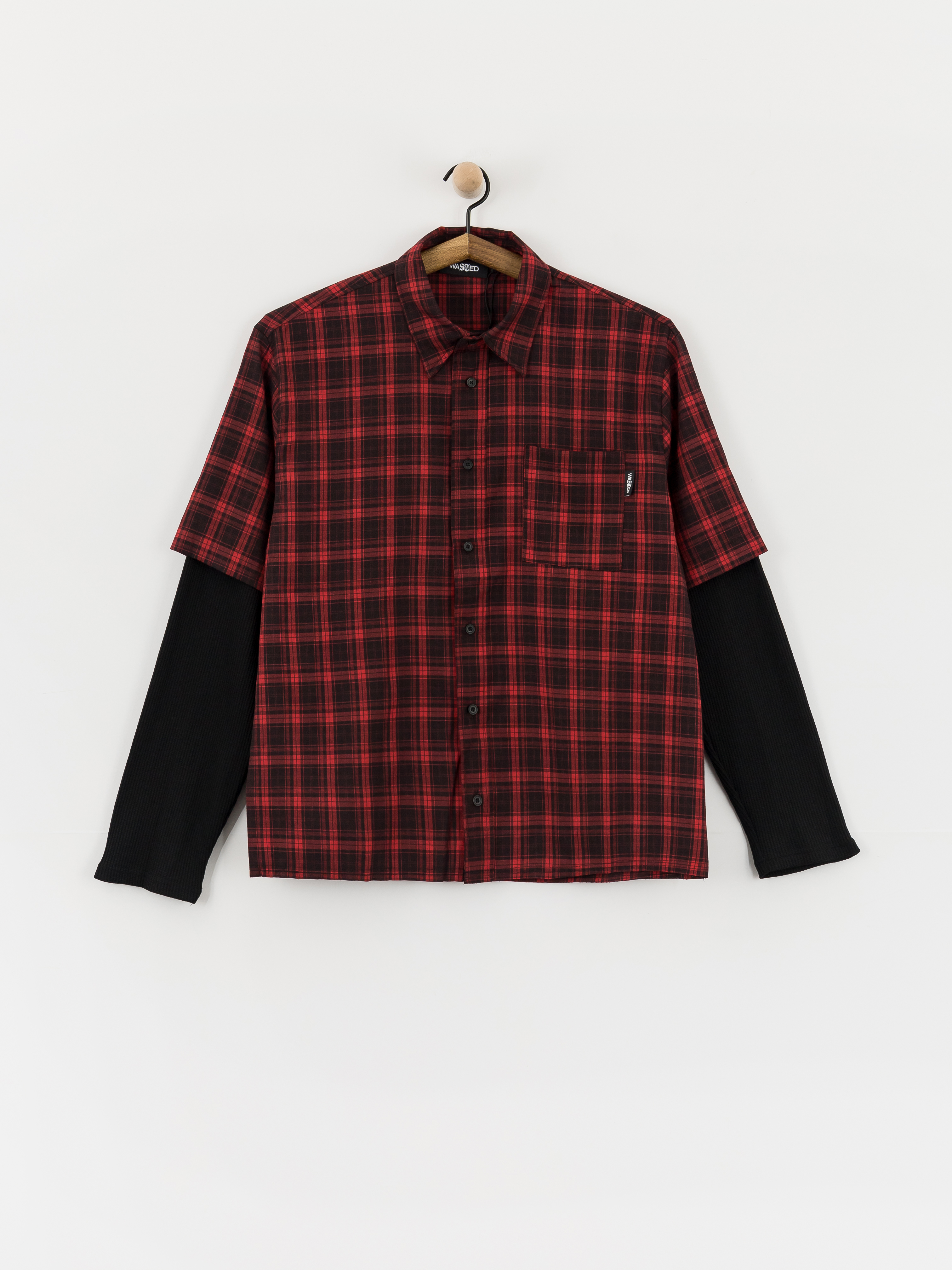 Wasted Paris Tartan Age Shirt Hemd (fire red/black)