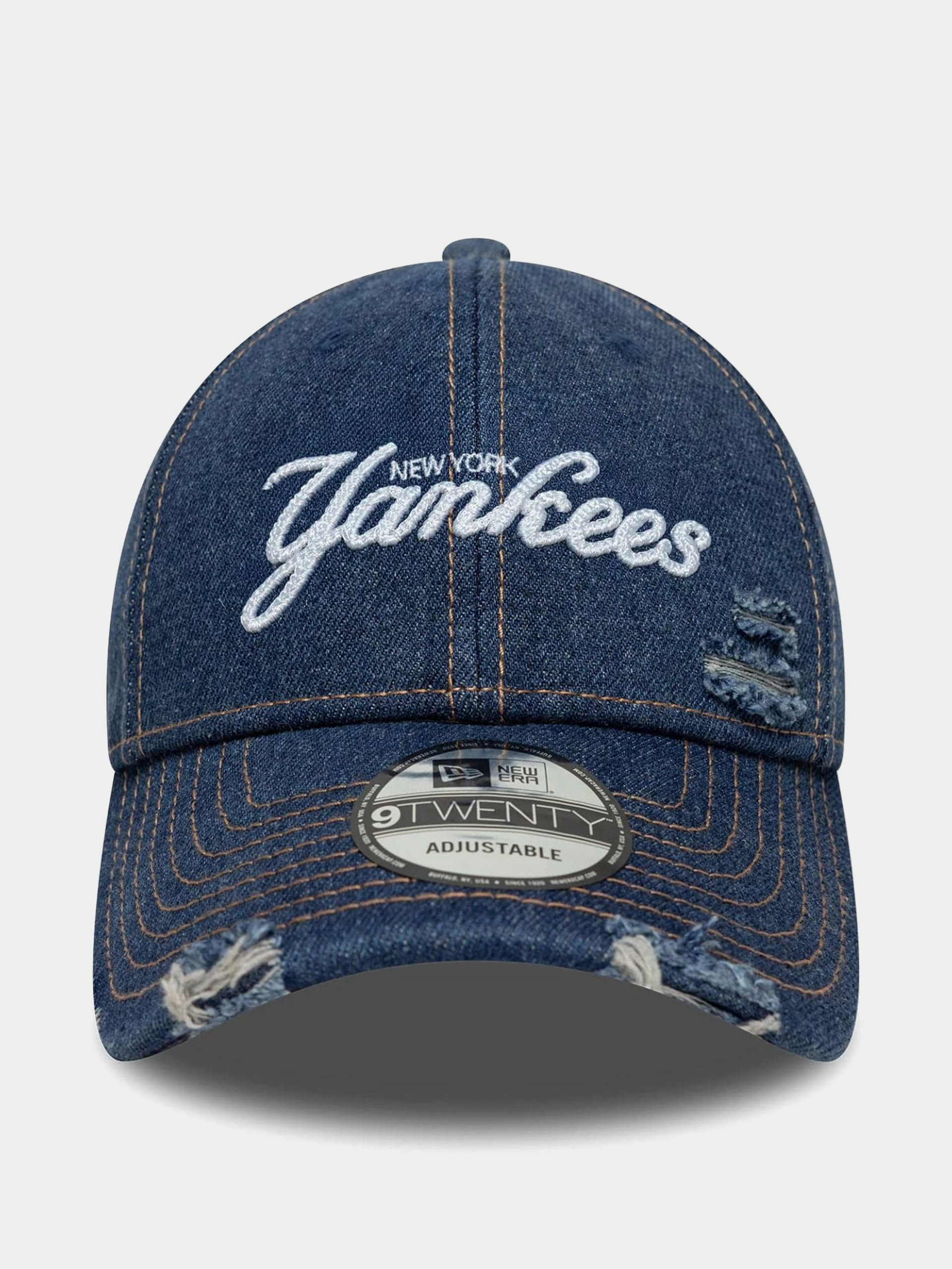 帽子 NEW ERA / YANKEES DISTRESS CAP NY New Era Cap Denim Distress 9Twenty New York Yankees - navy blue (navy)