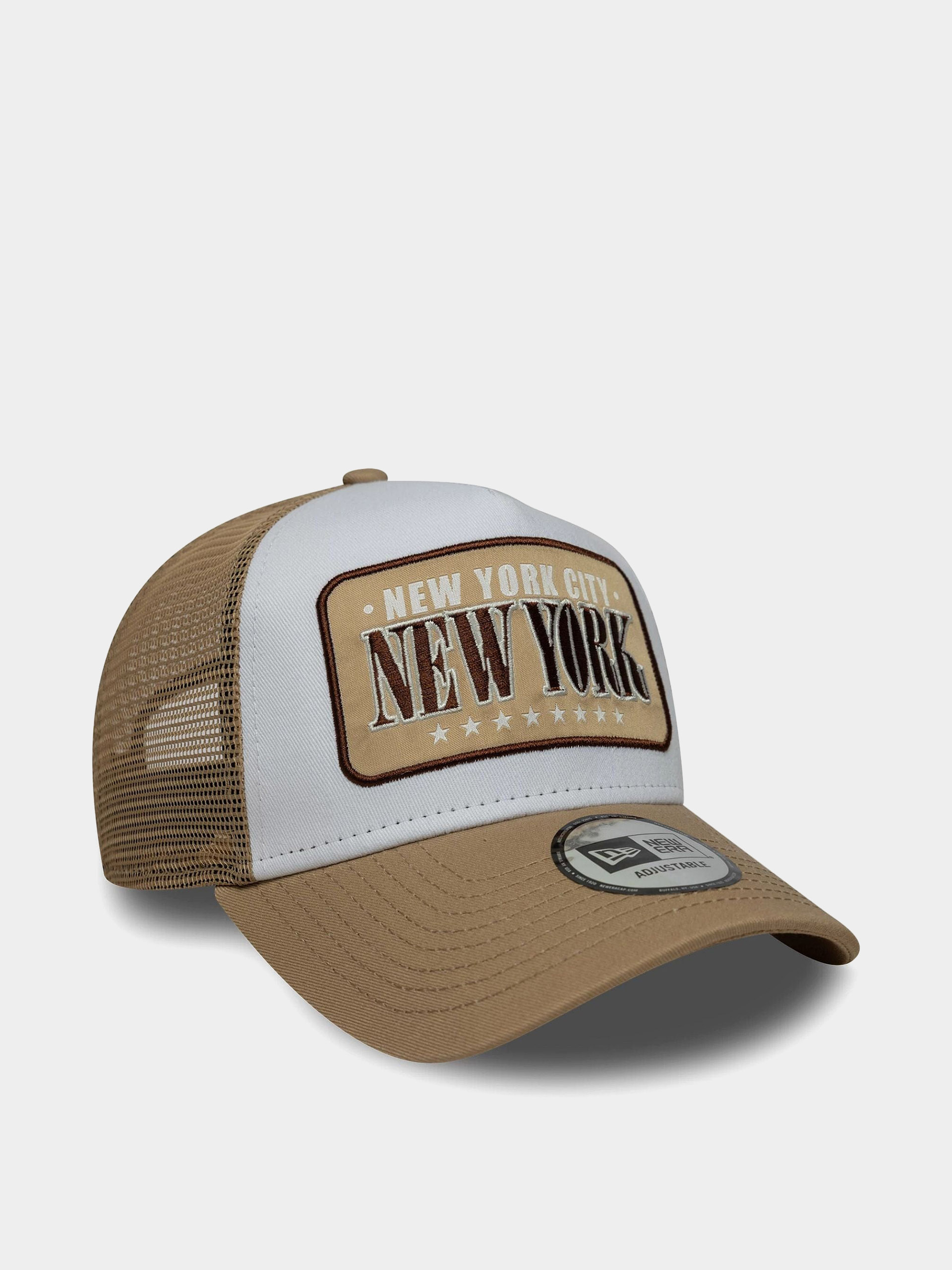 New Era Cap Location Patch Trucker (camel/white)