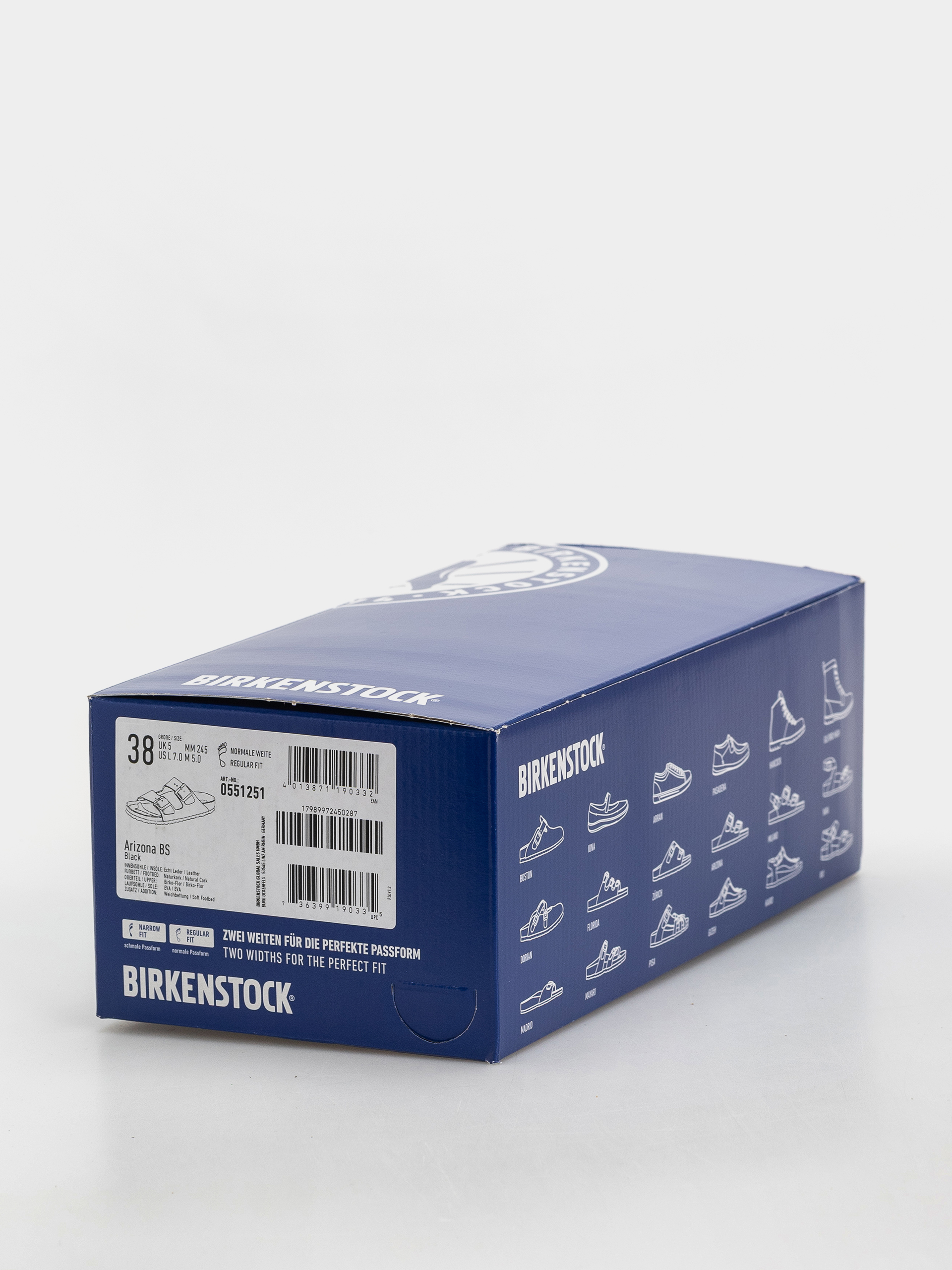 Birkenstock Flip Flops Arizona Soft Footbed Birko Flor Regular (black)