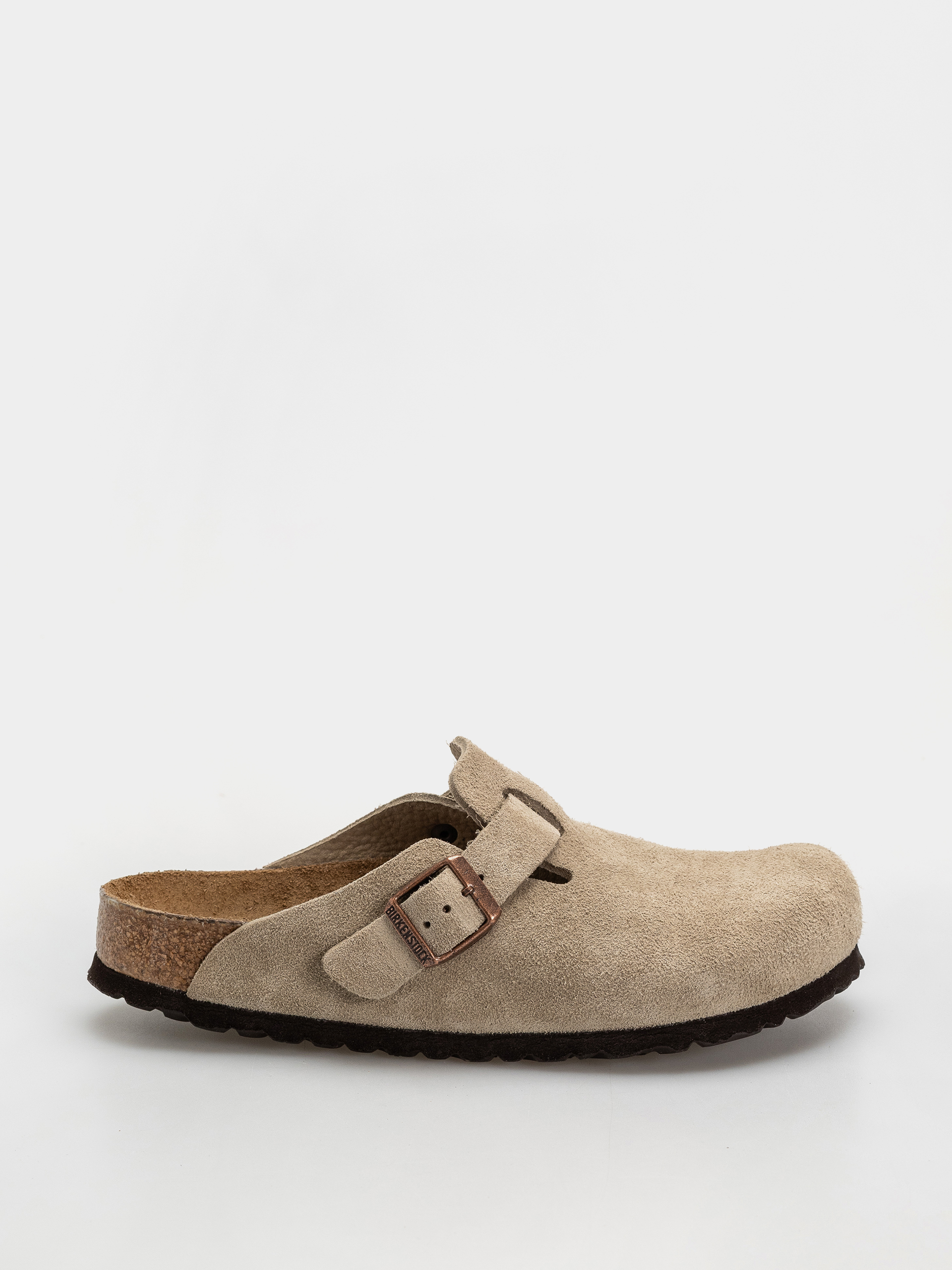 Birkenstock Flip Flops Boston SFB Suede Leather Regular (taupe)