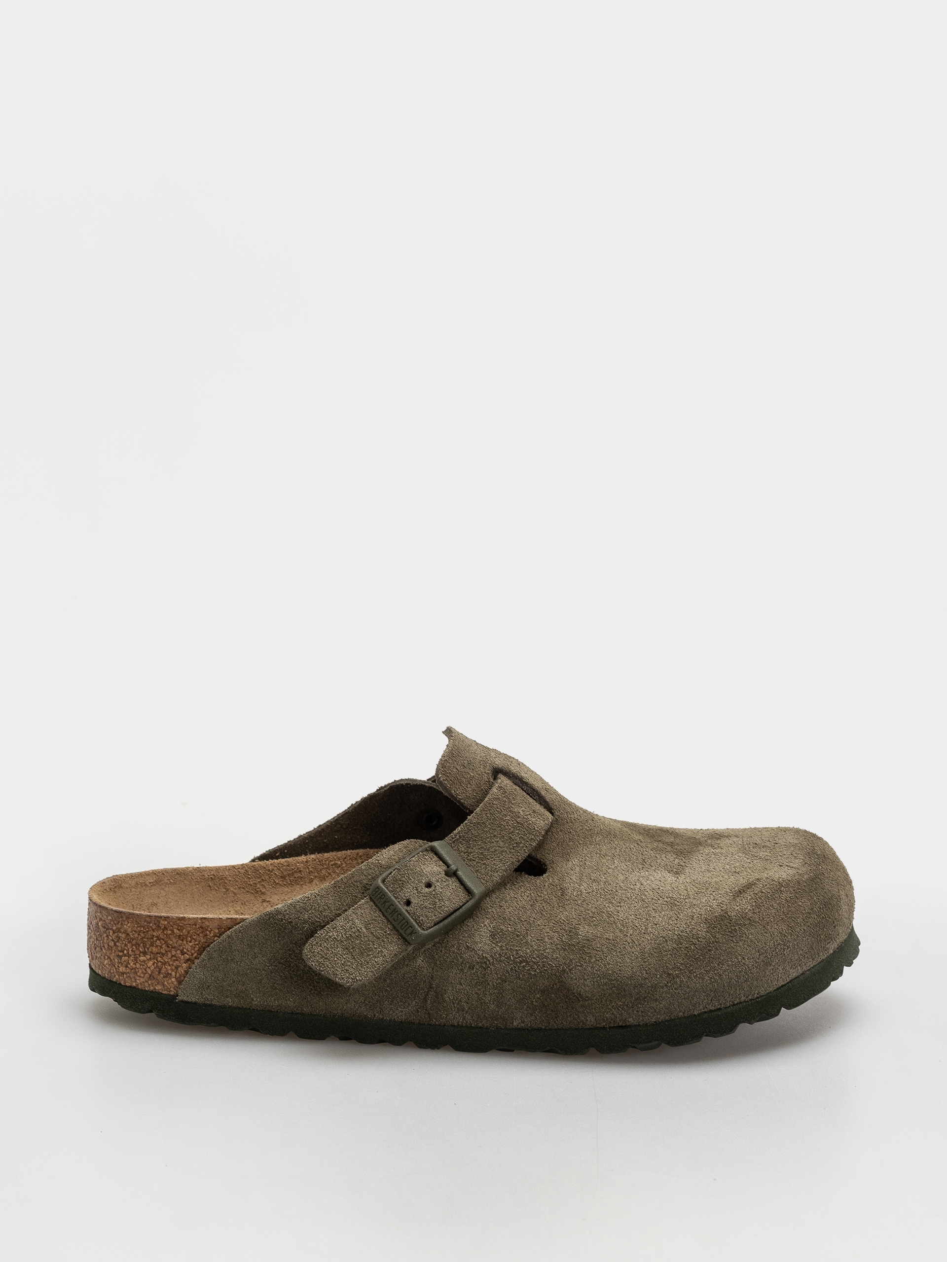 Birkenstock Flip Flops Boston Suede Leather Regular (thyme)