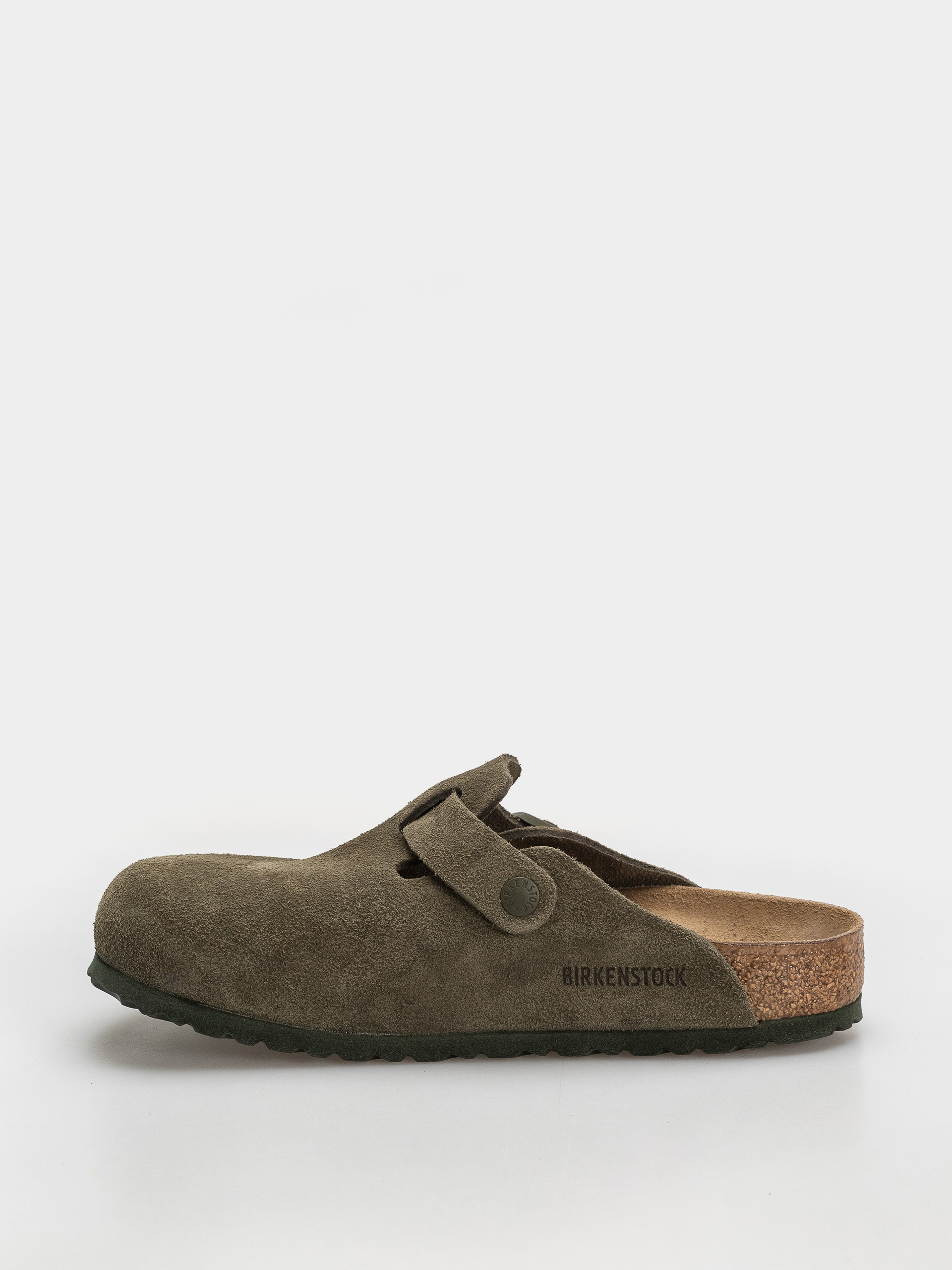 Birkenstock Flip-flops Boston Suede Leather Regular (thyme)