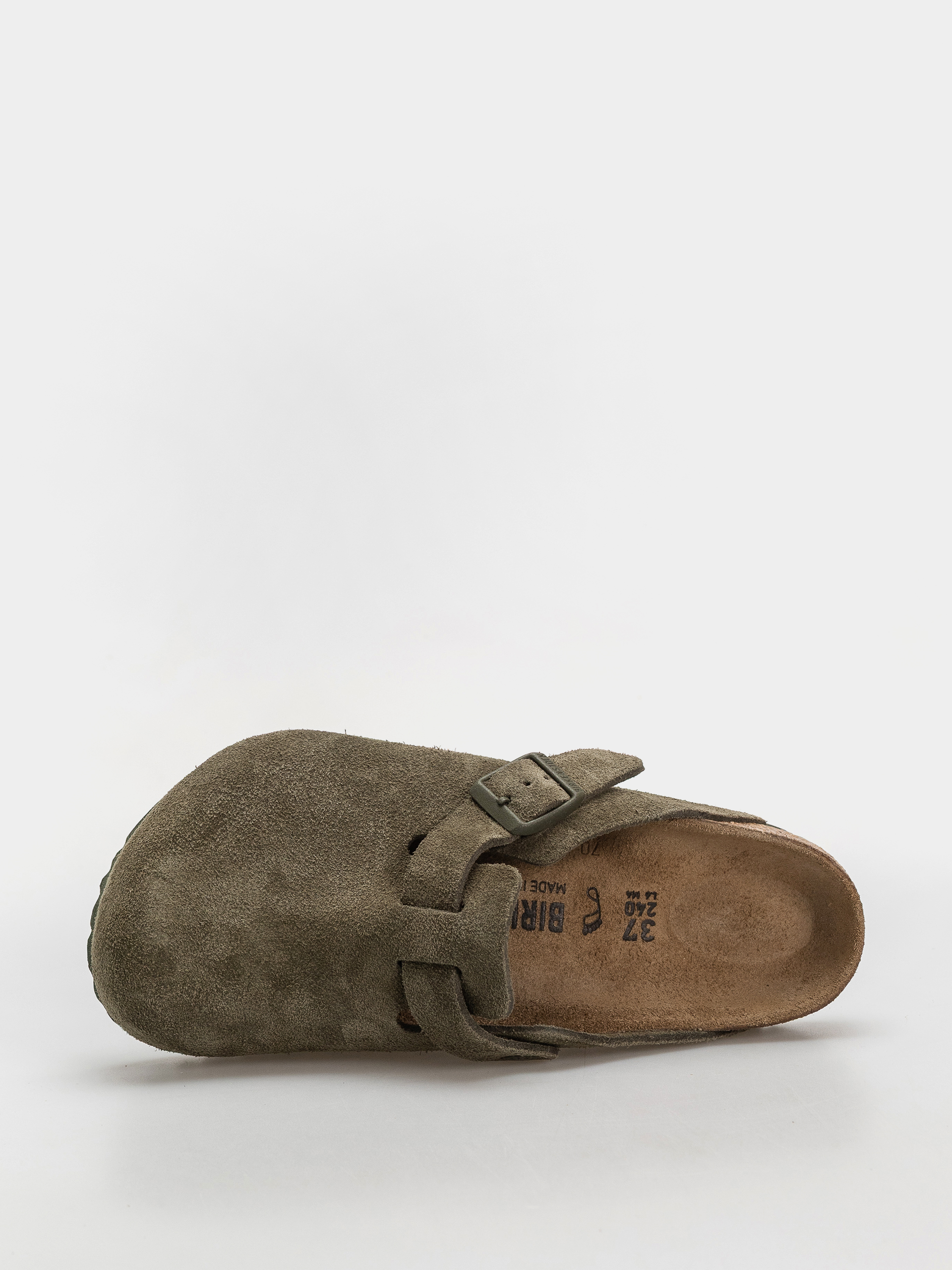 Birkenstock Flip Flops Boston Suede Leather Regular (thyme)