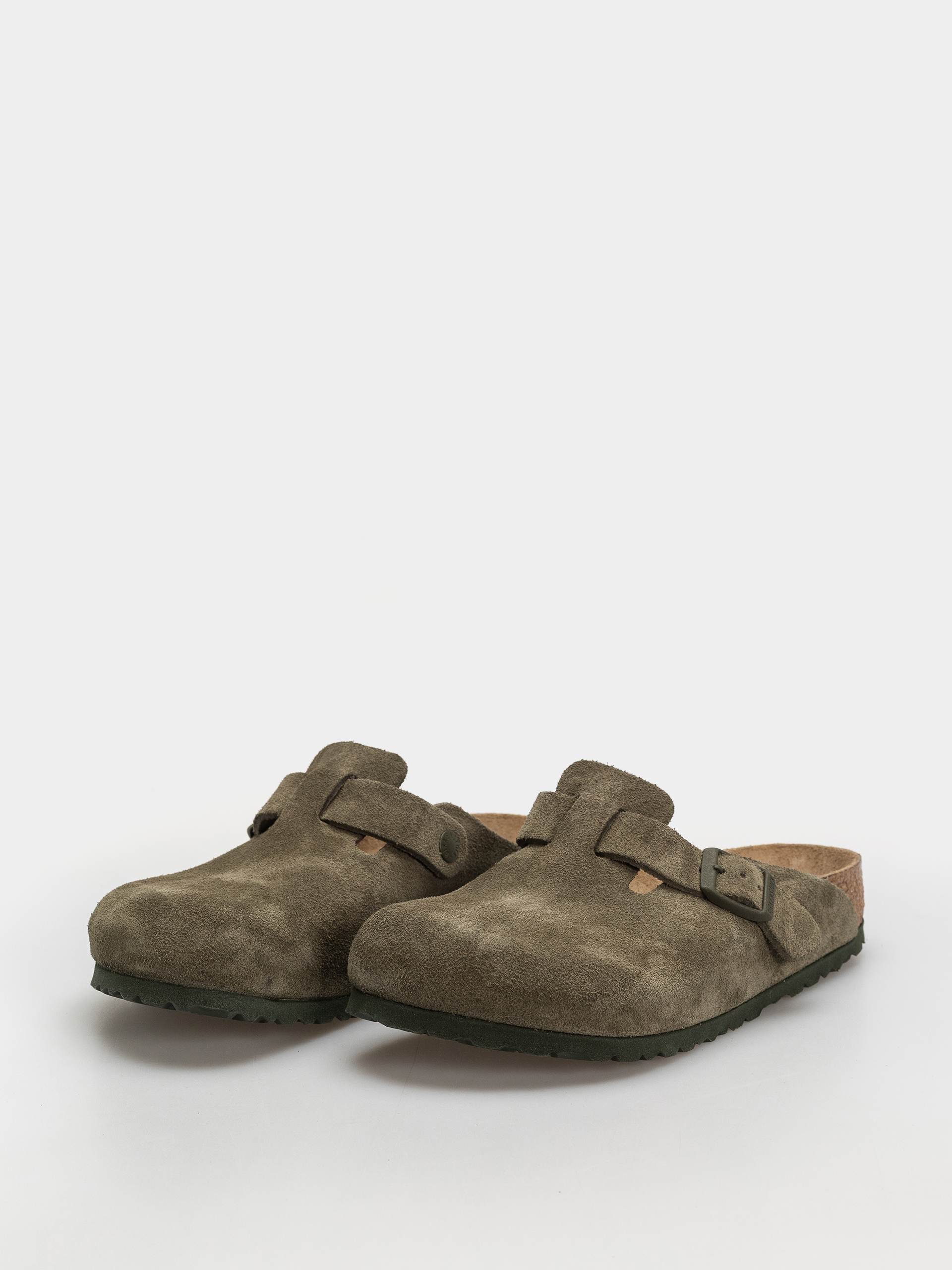 Birkenstock Flip-flops Boston Suede Leather Regular (thyme)